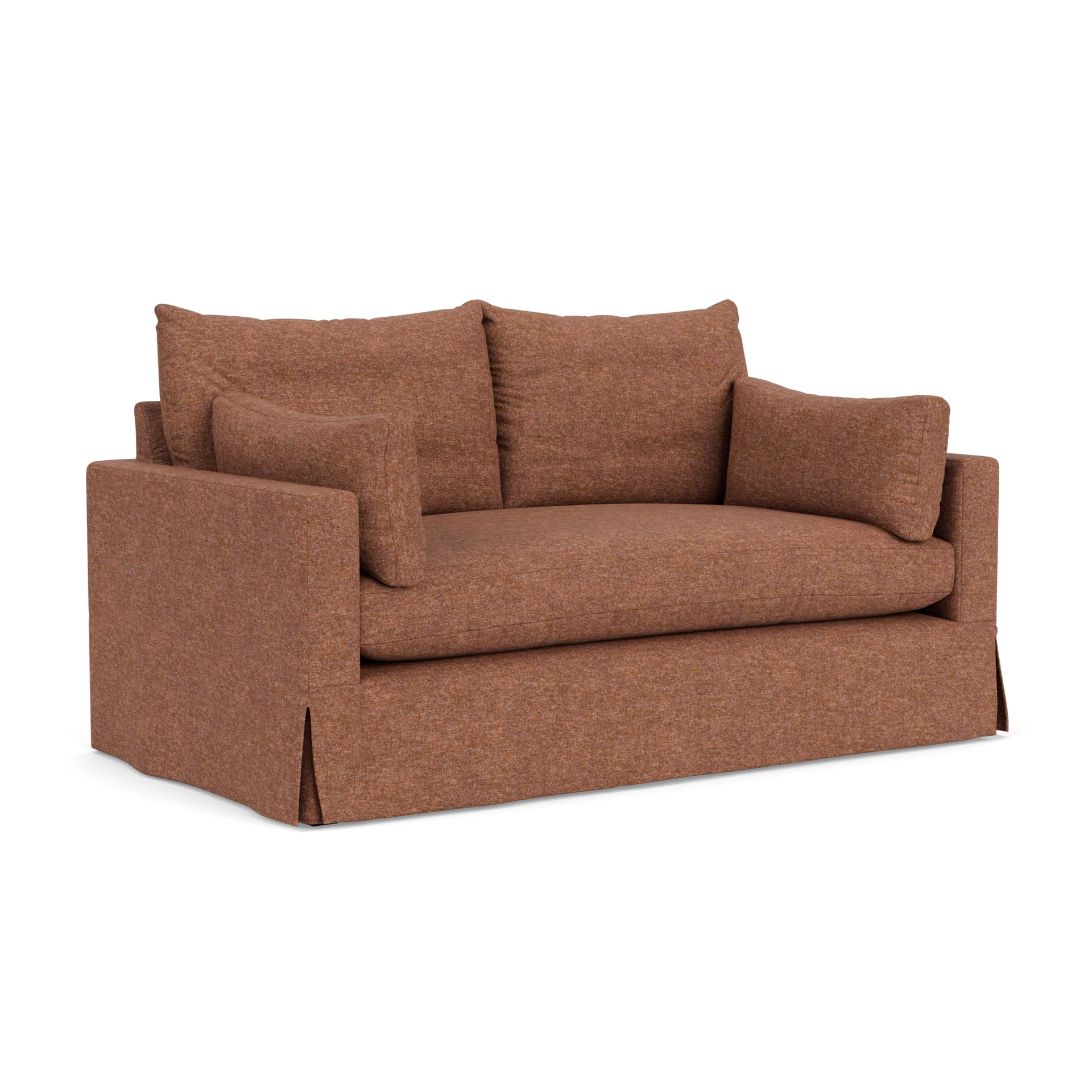 Ashton Large 2 Seater Sofa in Aquaclean Oxford - Brick Marl with undefined legs