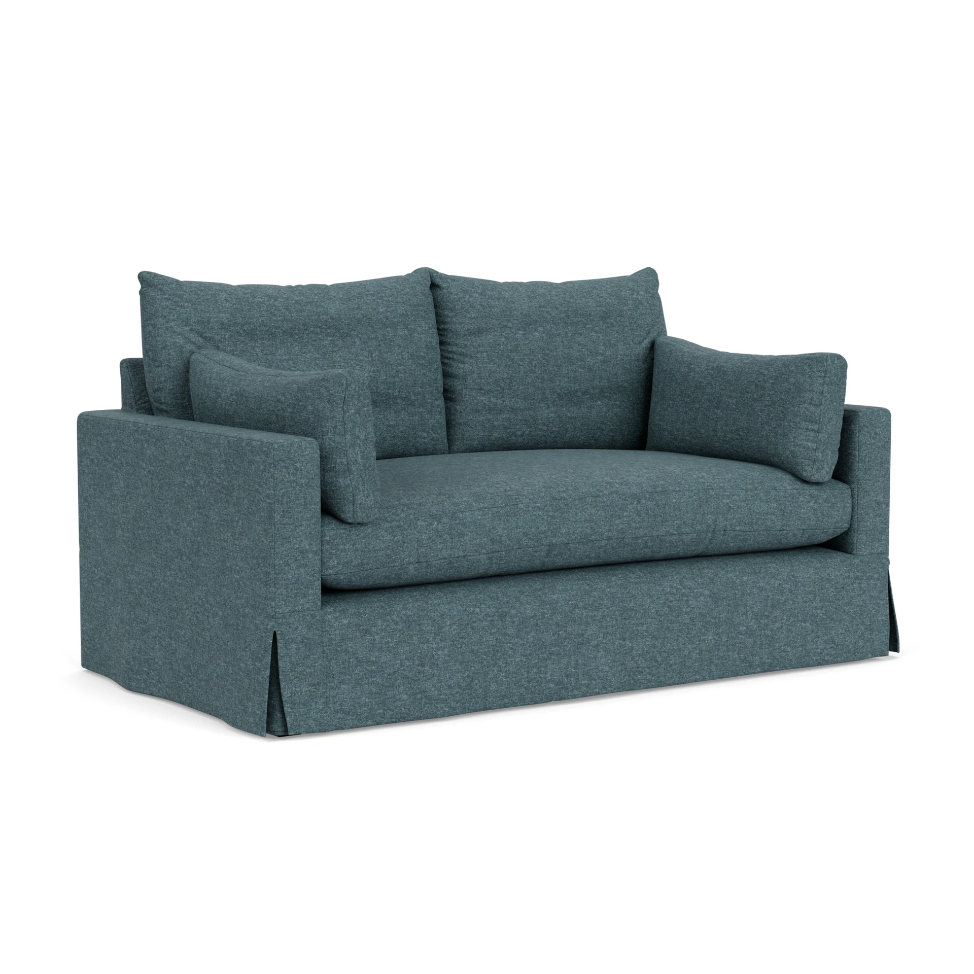 Ashton Large 2 Seater Sofa in Aquaclean Oxford - Lake Marl with undefined legs