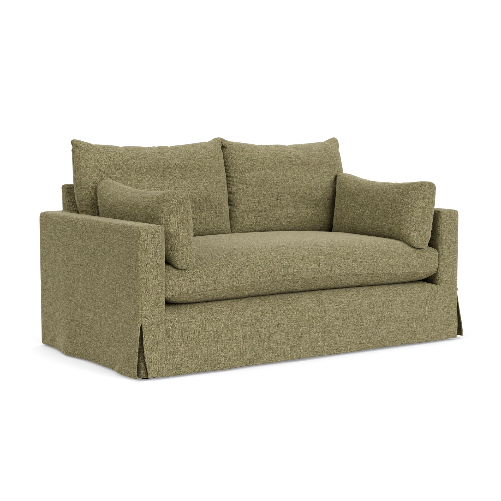 Ashton Large 2 Seater Sofa in Aquaclean Oxford - Sage with undefined legs