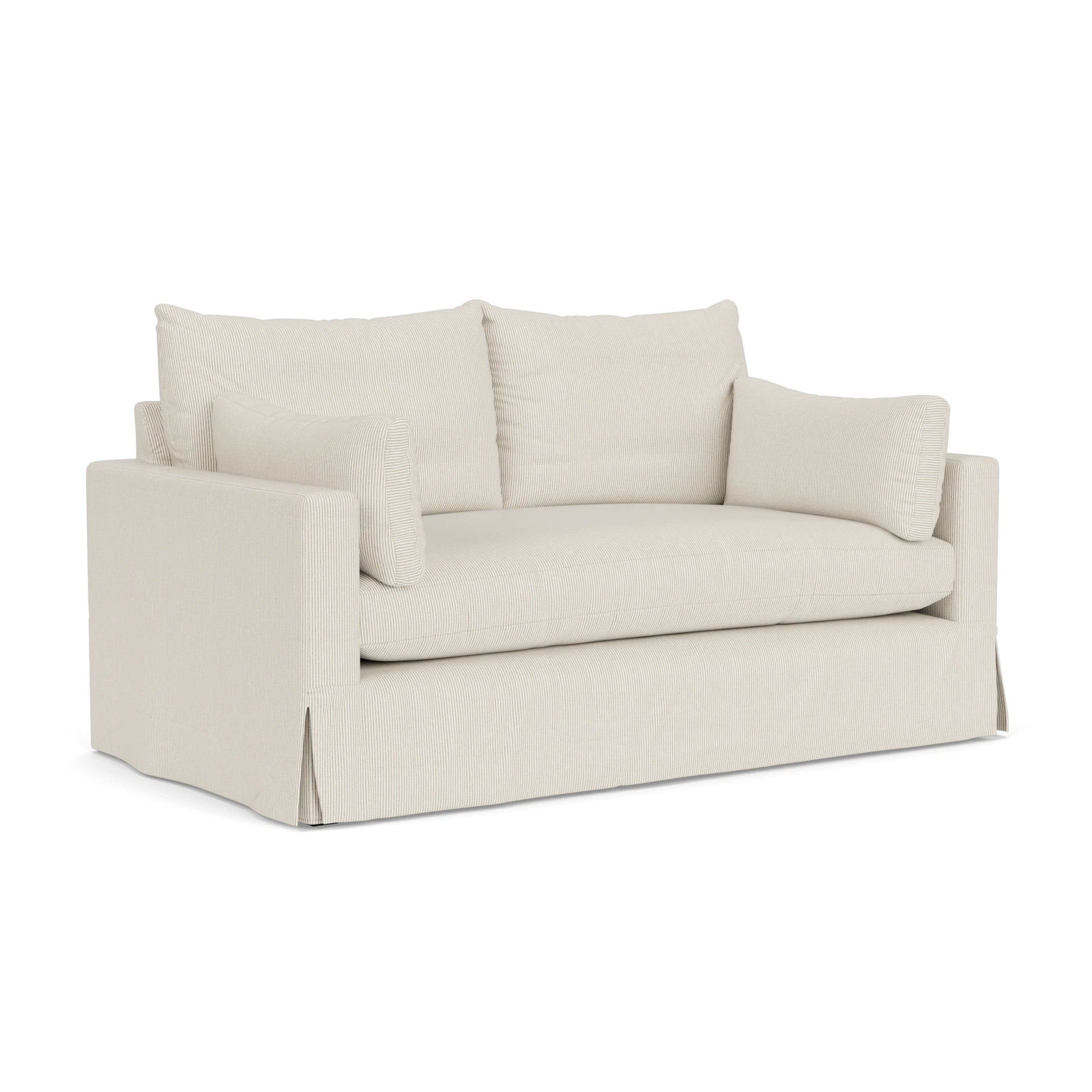 Ashton Large 2 Seater Sofa in Broadway Stripe - Natural with undefined legs