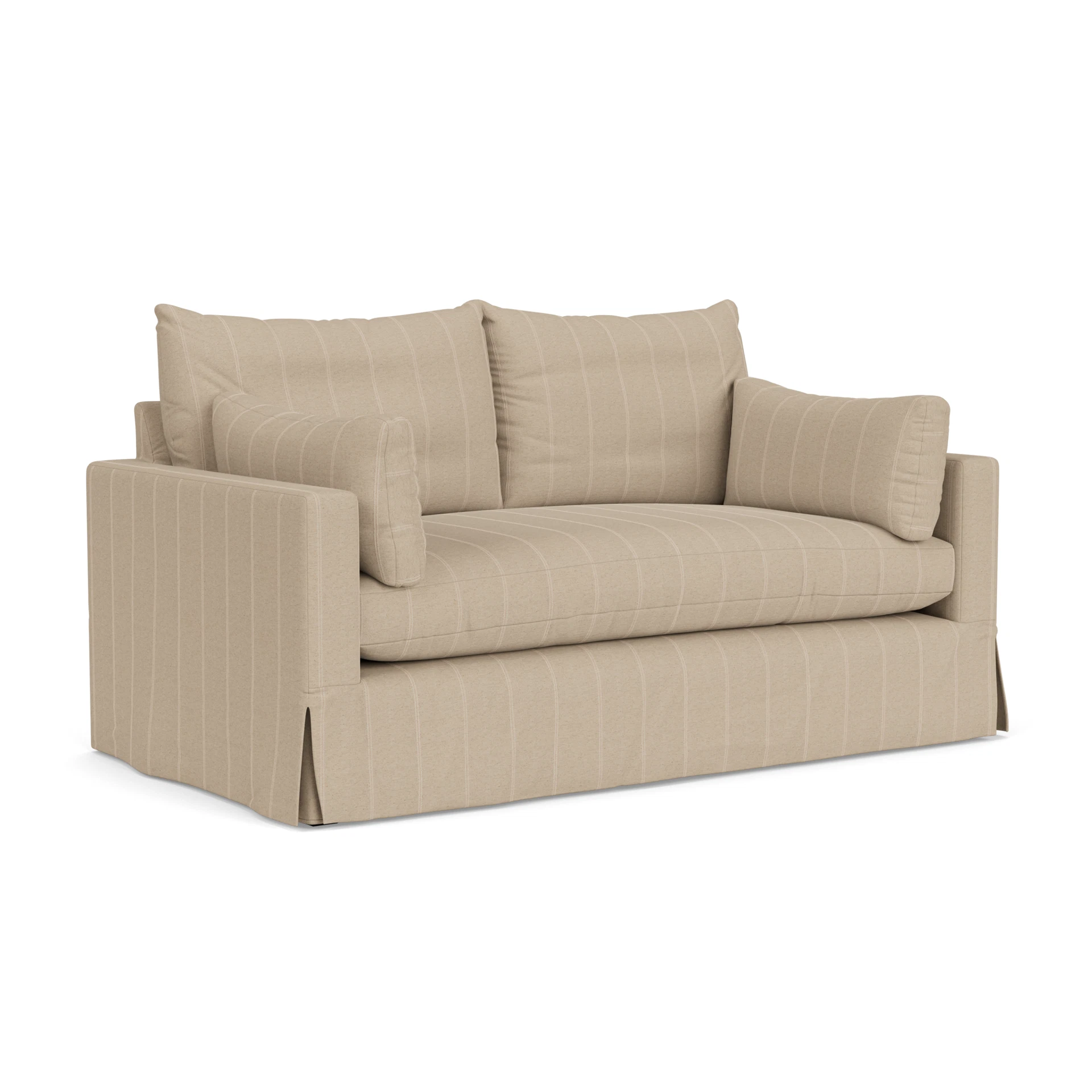 Ashton Large 2 Seater Sofa in Compton Stripe - Natural with undefined legs