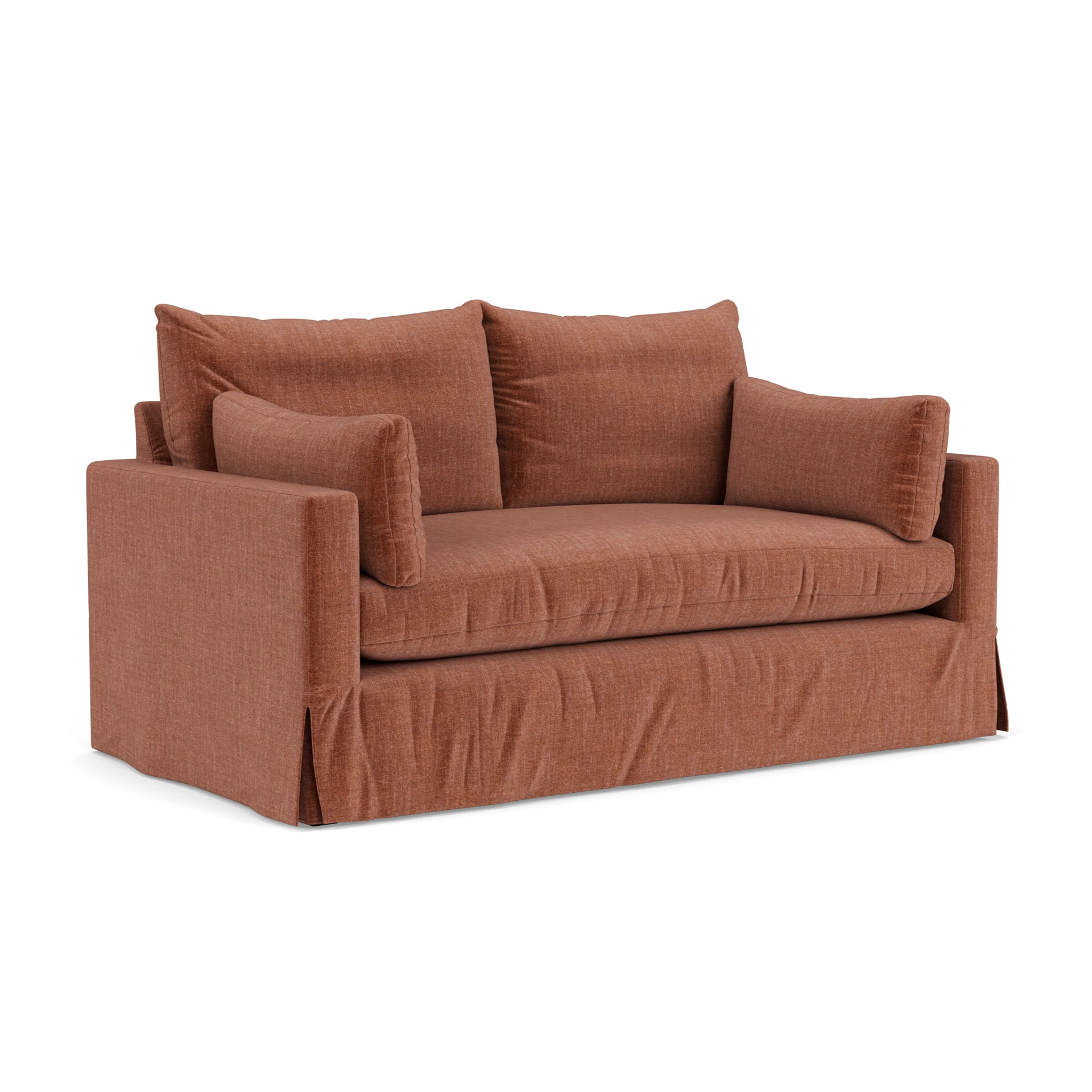 Ashton Large 2 Seater Sofa in Eco Chenille - Cinnamon with undefined legs