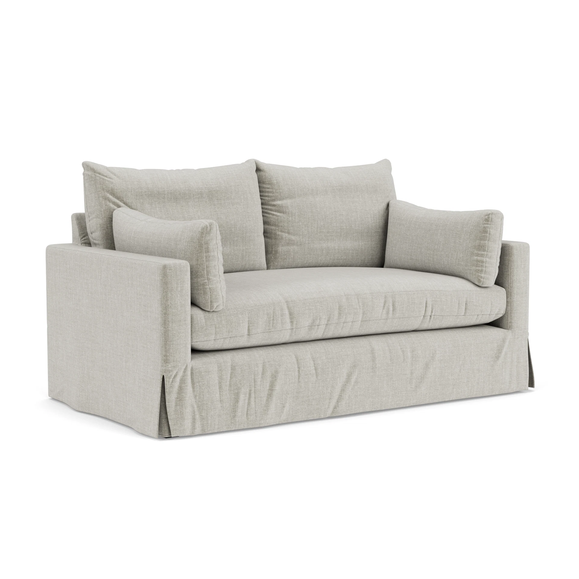 Ashton Large 2 Seater Sofa in Eco Chenille - Grey Mist with undefined legs