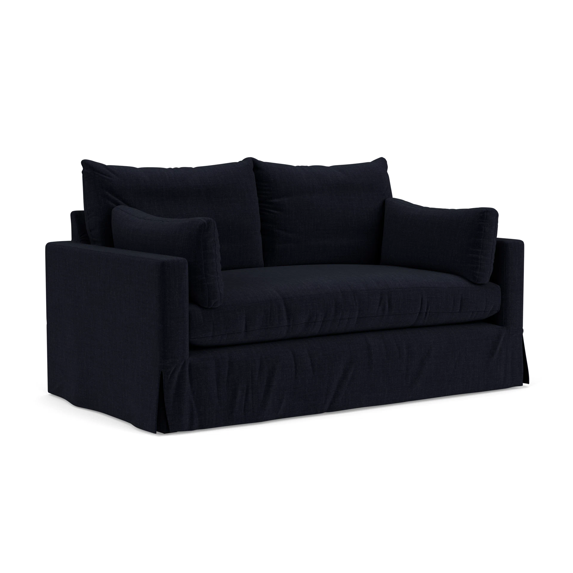 Ashton Large 2 Seater Sofa in Eco Chenille - Ink with undefined legs