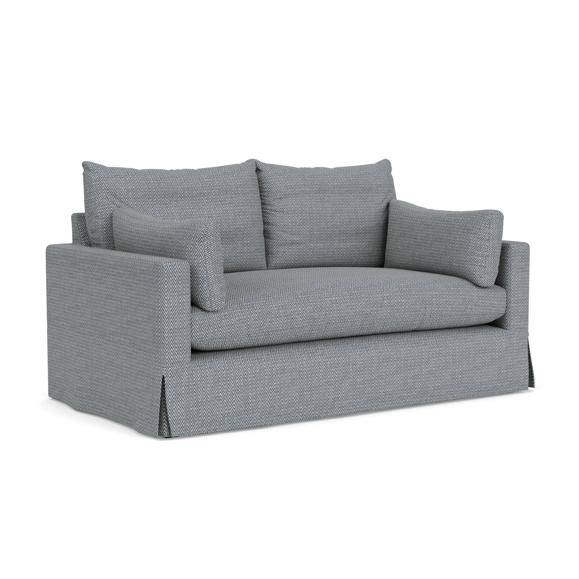 Ashton Large 2 Seater Sofa in Herringbone Weave - Navy with undefined legs