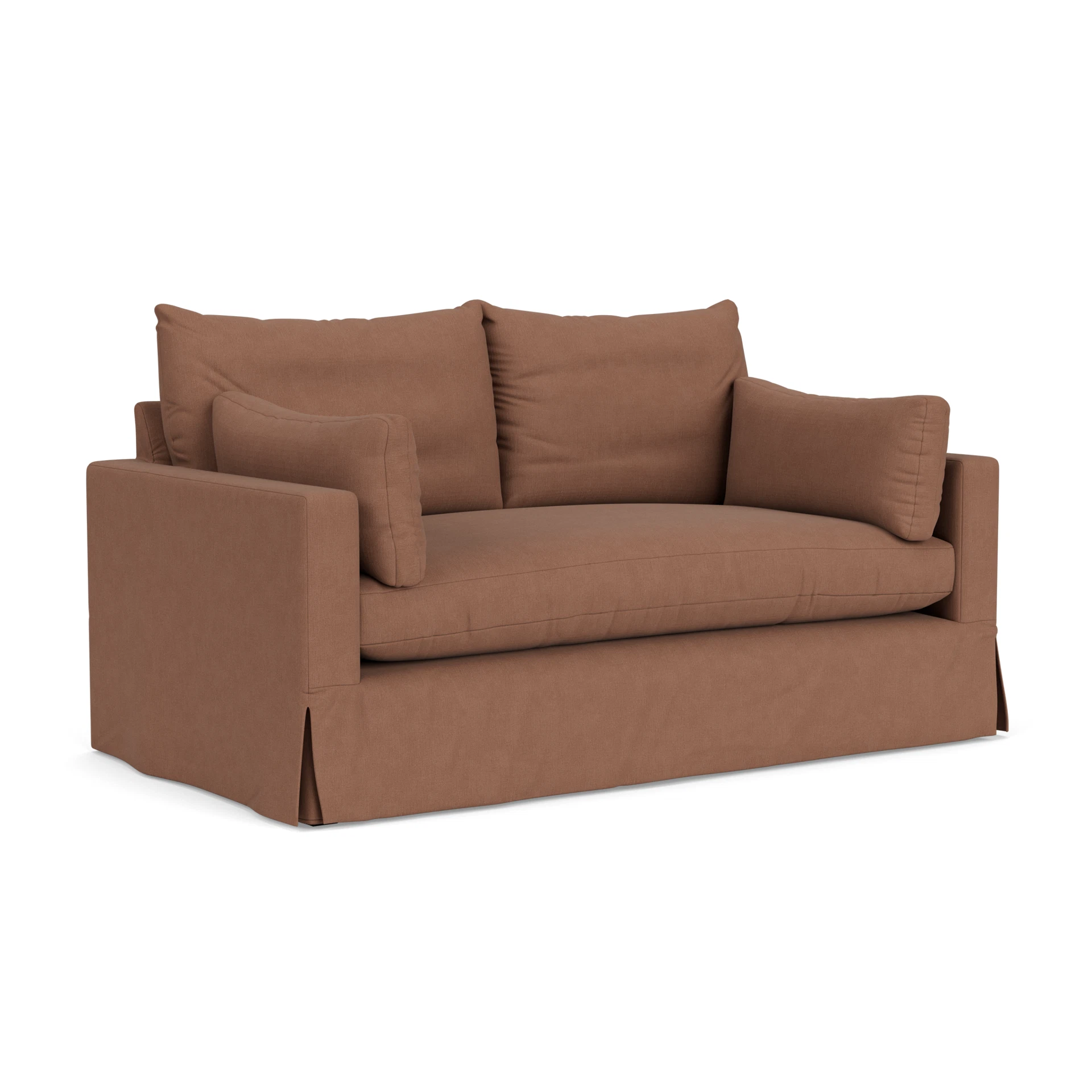 Ashton Large 2 Seater Sofa in House Linen Mix - Dusky Blush with undefined legs