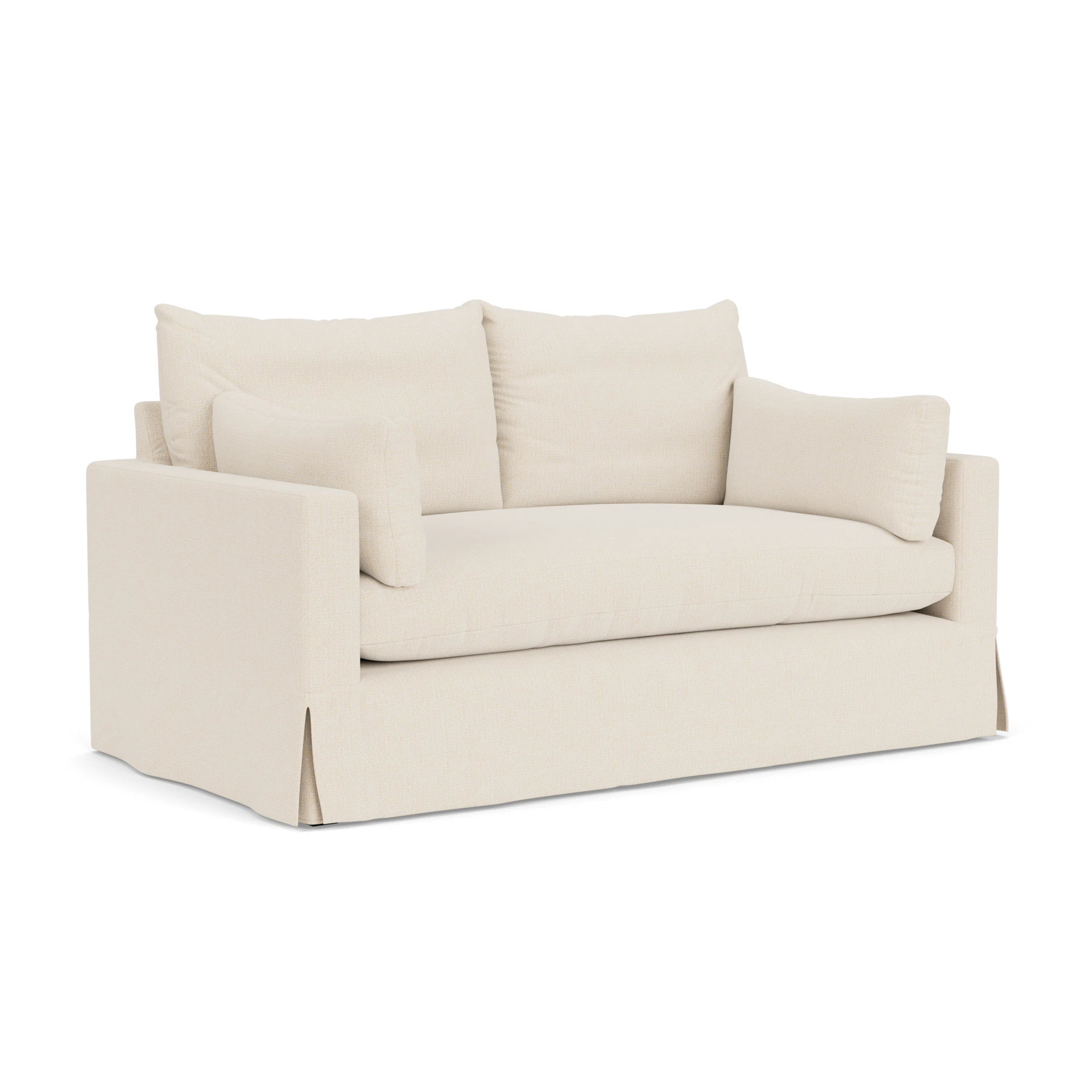 Ashton Large 2 Seater Sofa in House Weave - Cream with undefined legs