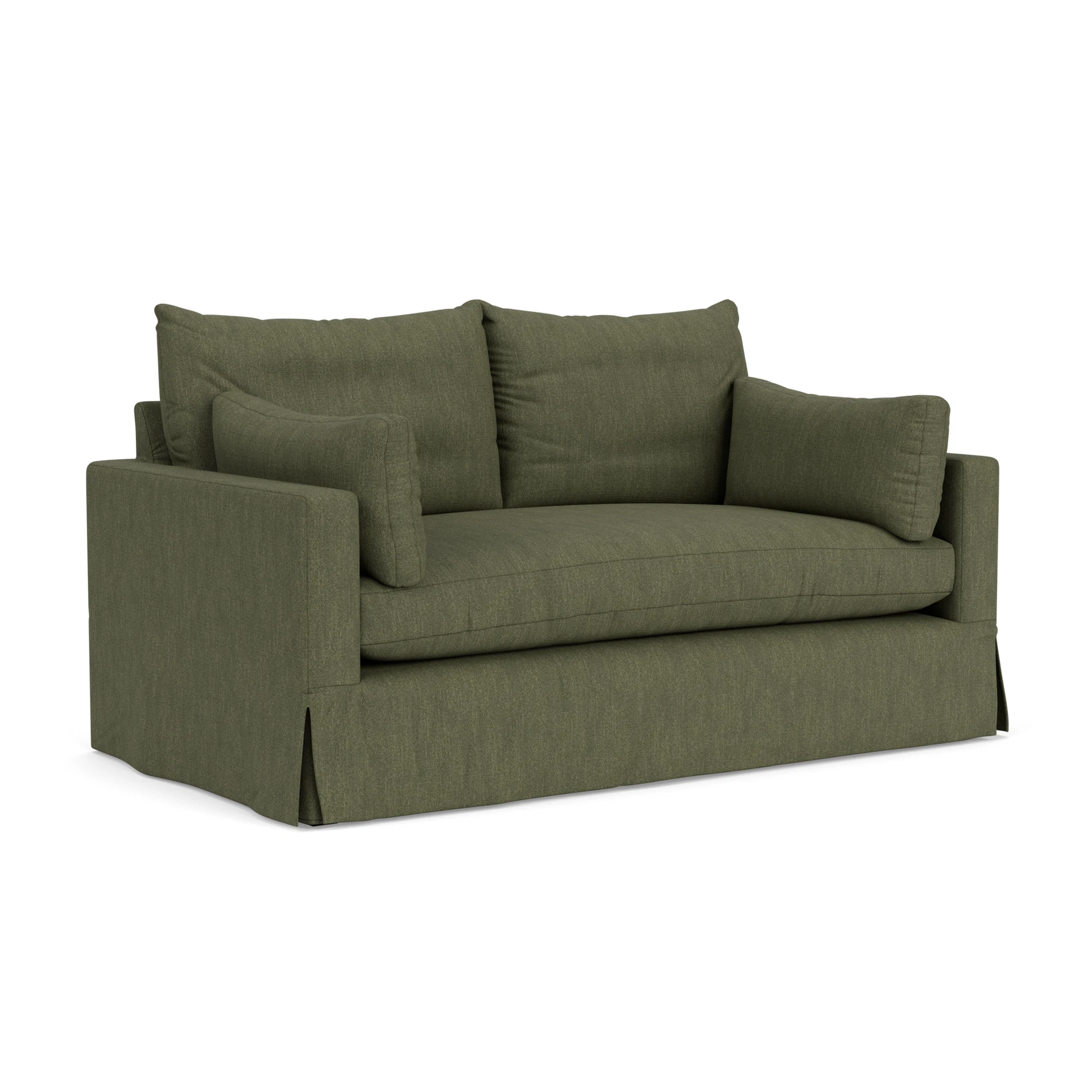 Ashton Large 2 Seater Sofa in Luxury Italian Linen - Fern with undefined legs