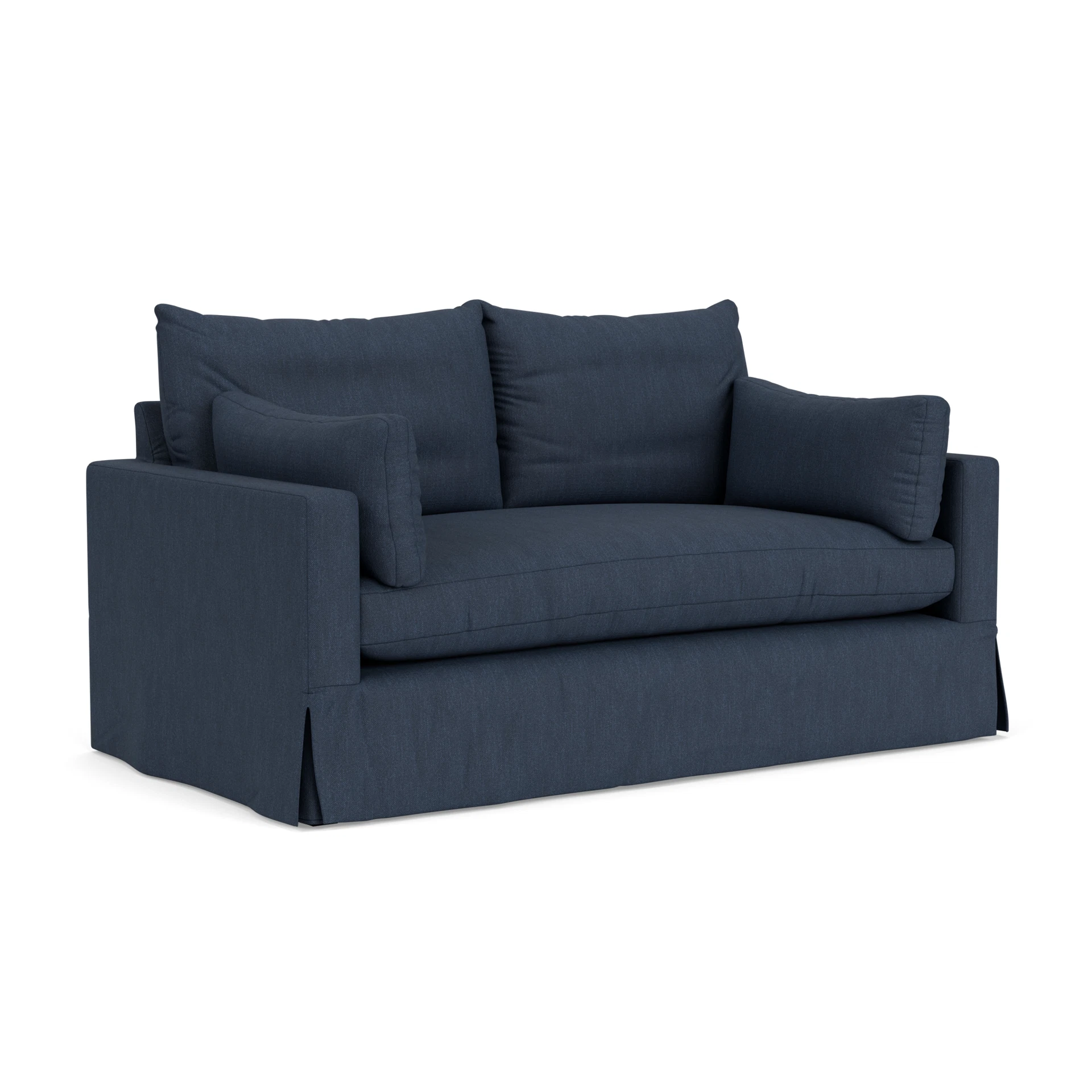 Ashton Large 2 Seater Sofa in Luxury Italian Linen - Indigo with undefined legs