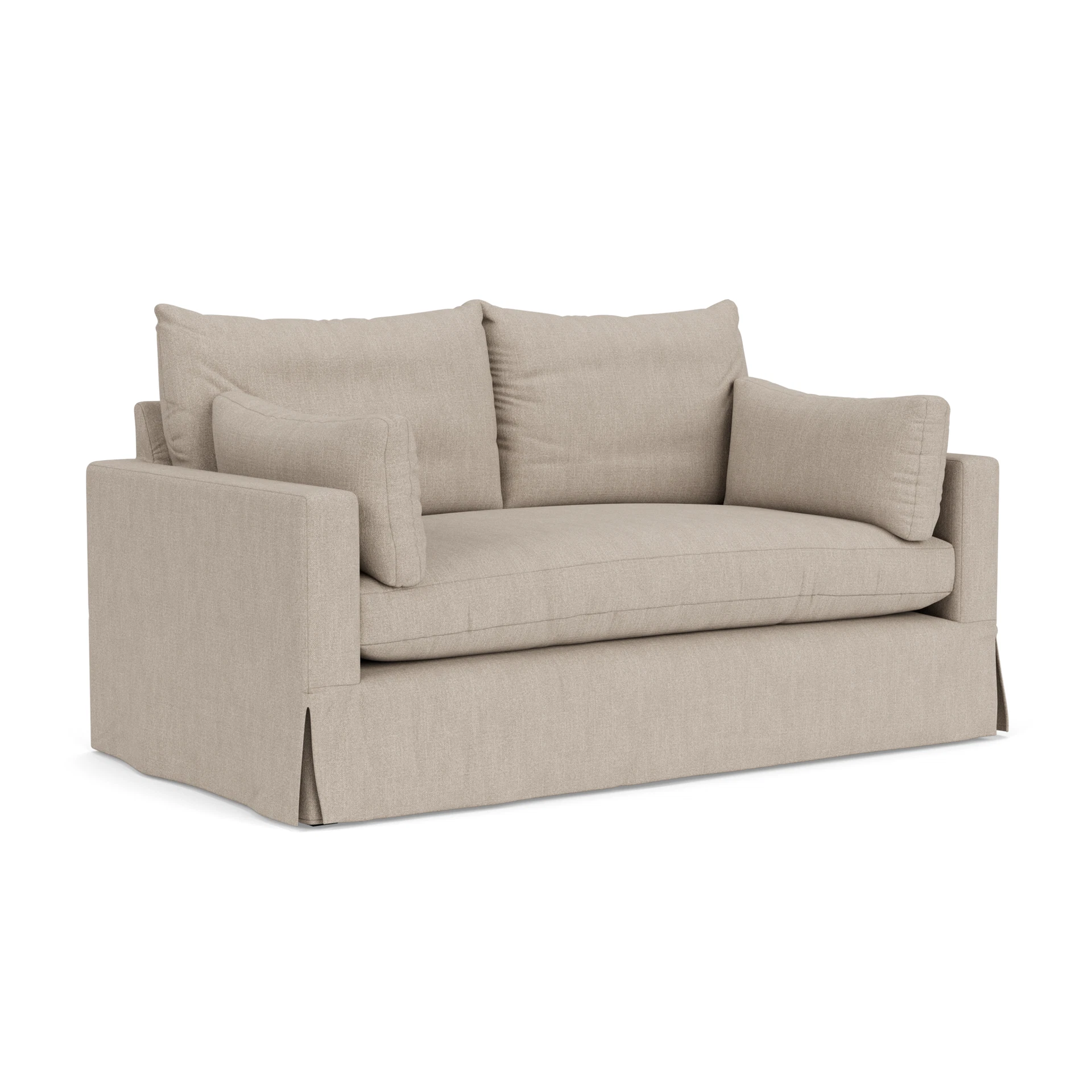 Ashton Large 2 Seater Sofa in Luxury Italian Linen - Natural with undefined legs