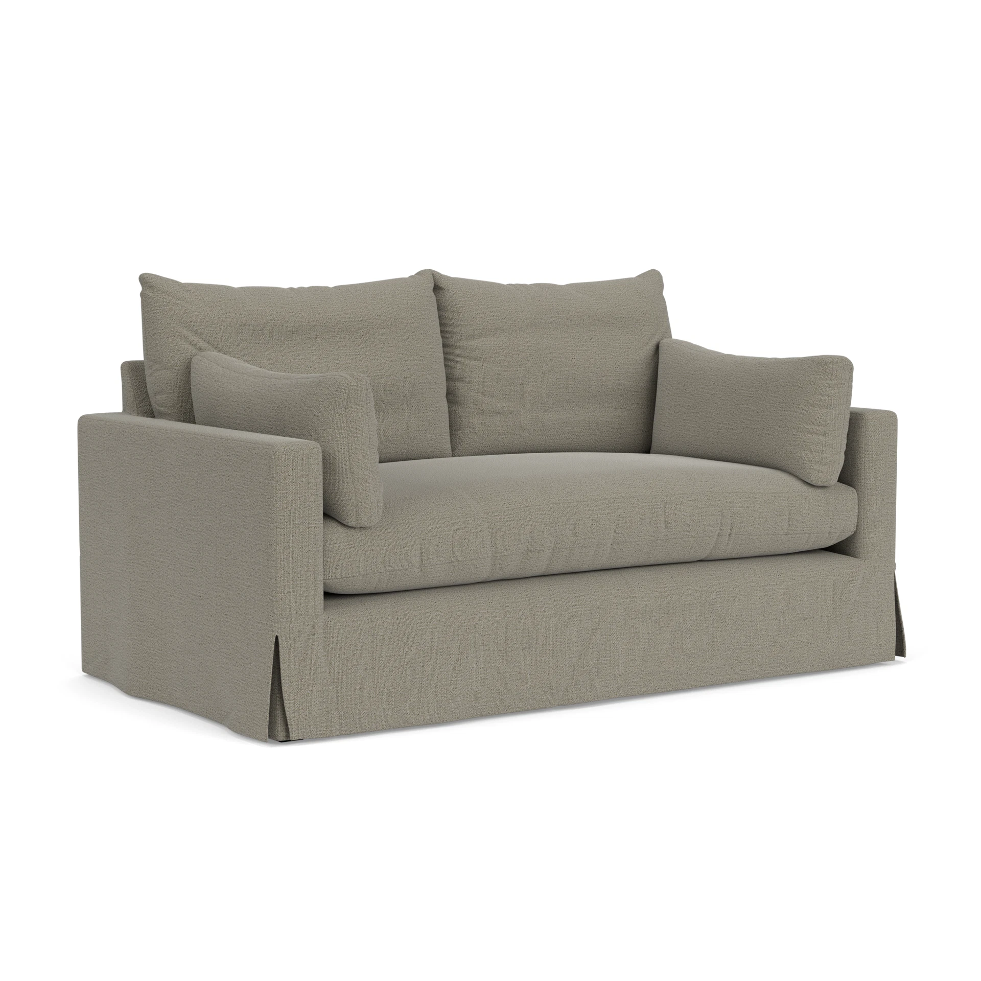 Ashton Large 2 Seater Sofa in Rustic Weave - Flax with undefined legs
