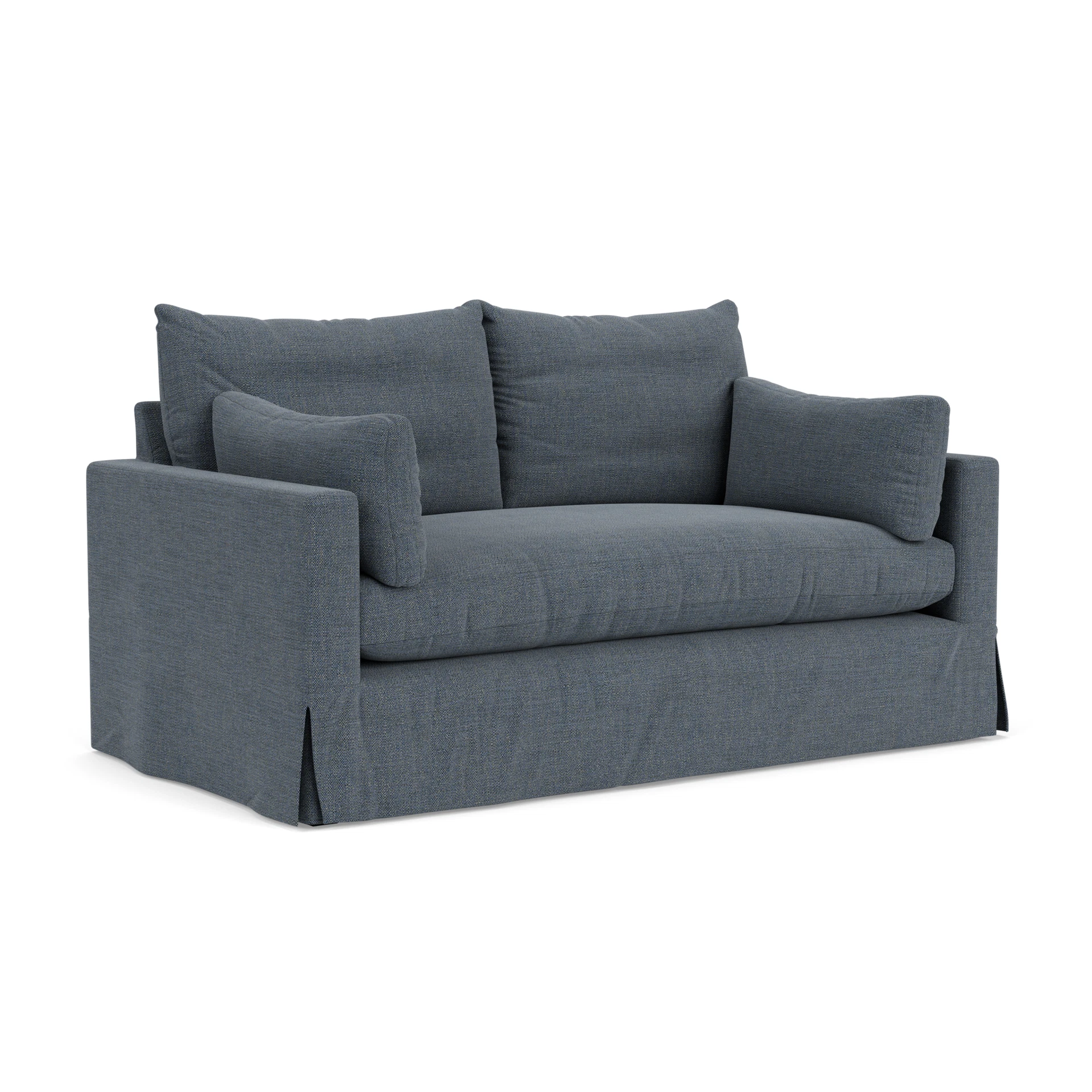 Ashton Large 2 Seater Sofa in Rustic Weave - Indigo with undefined legs