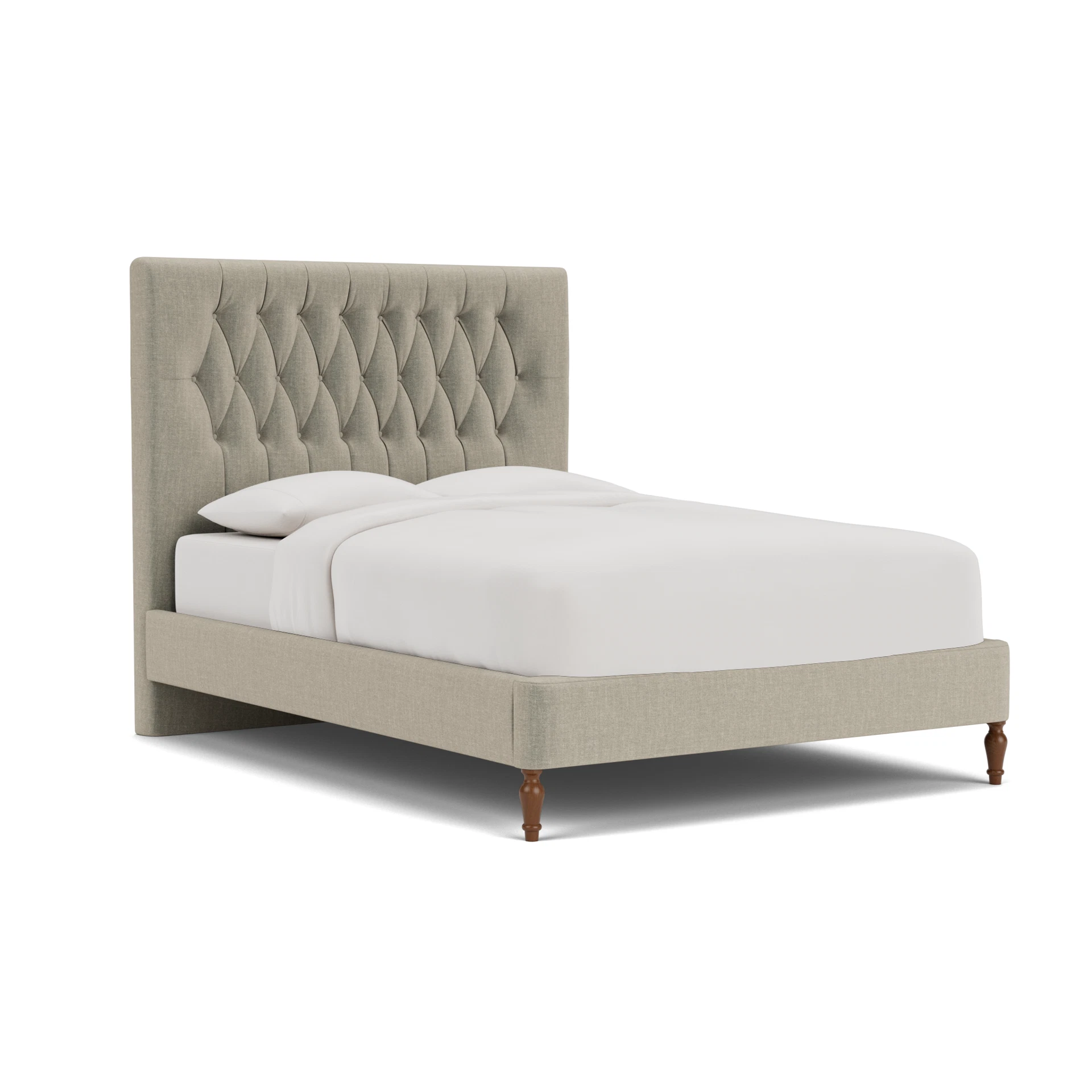 Calvert Double Classic Bedstead in Eco Chenille - Natural