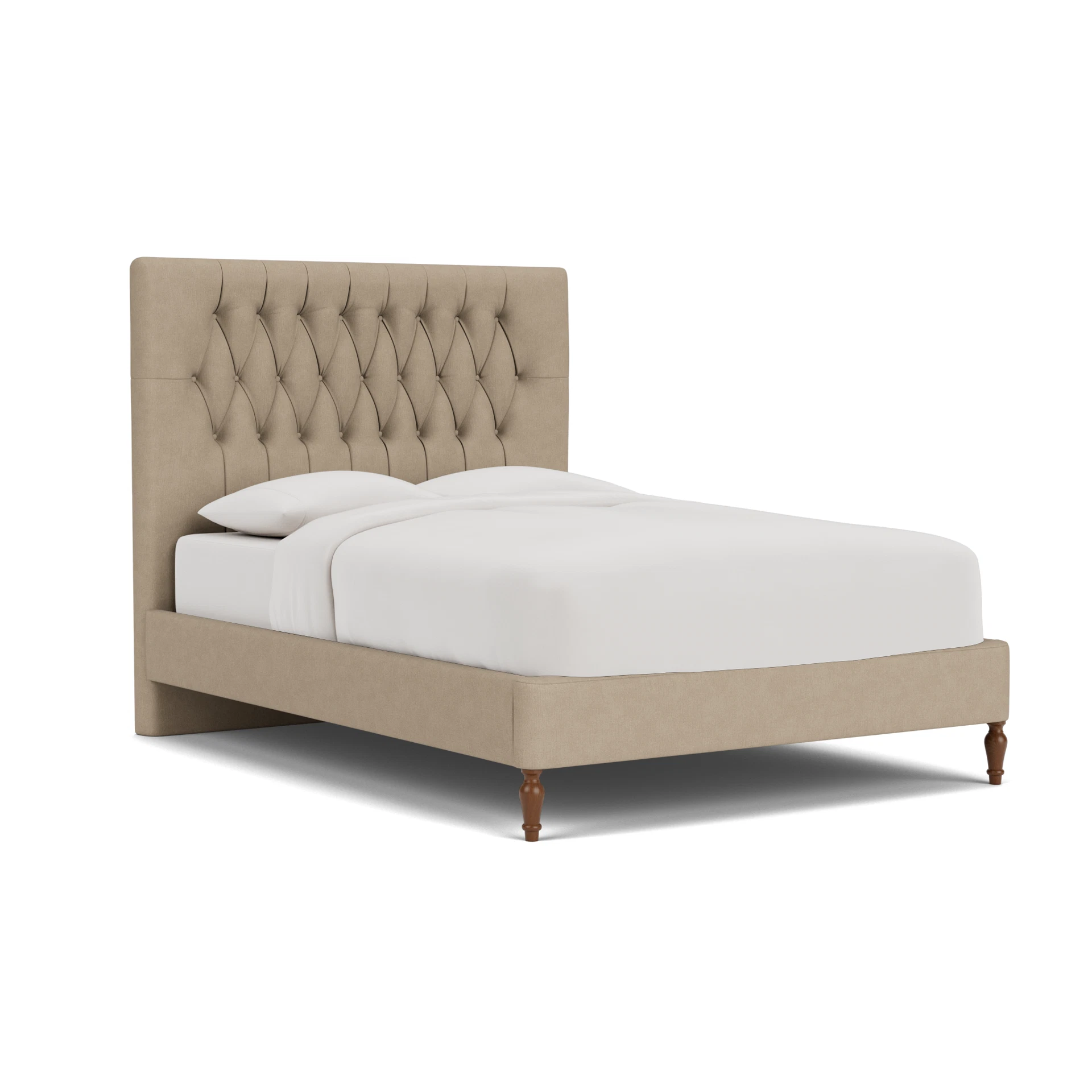 Calvert Double Classic Bedstead in House Linen Mix - Natural