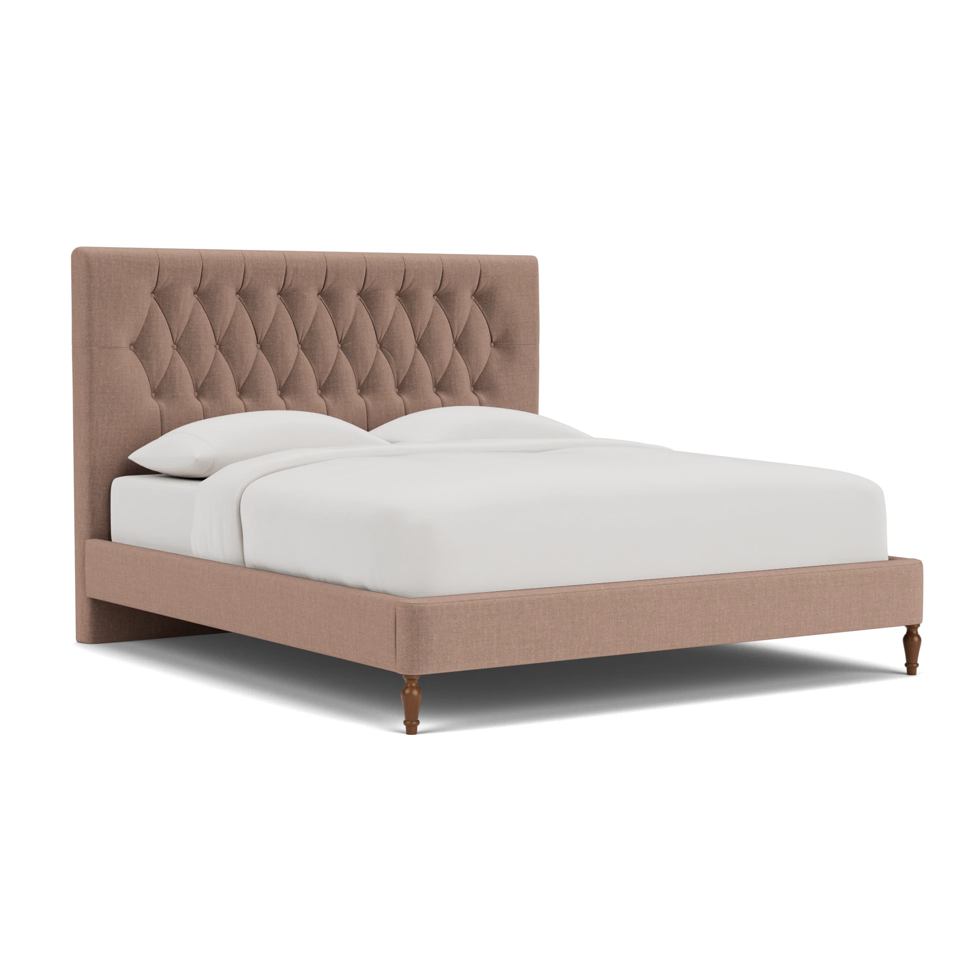 Calvert Super King Classic Bedstead in Eco Chenille - Dusky Rose