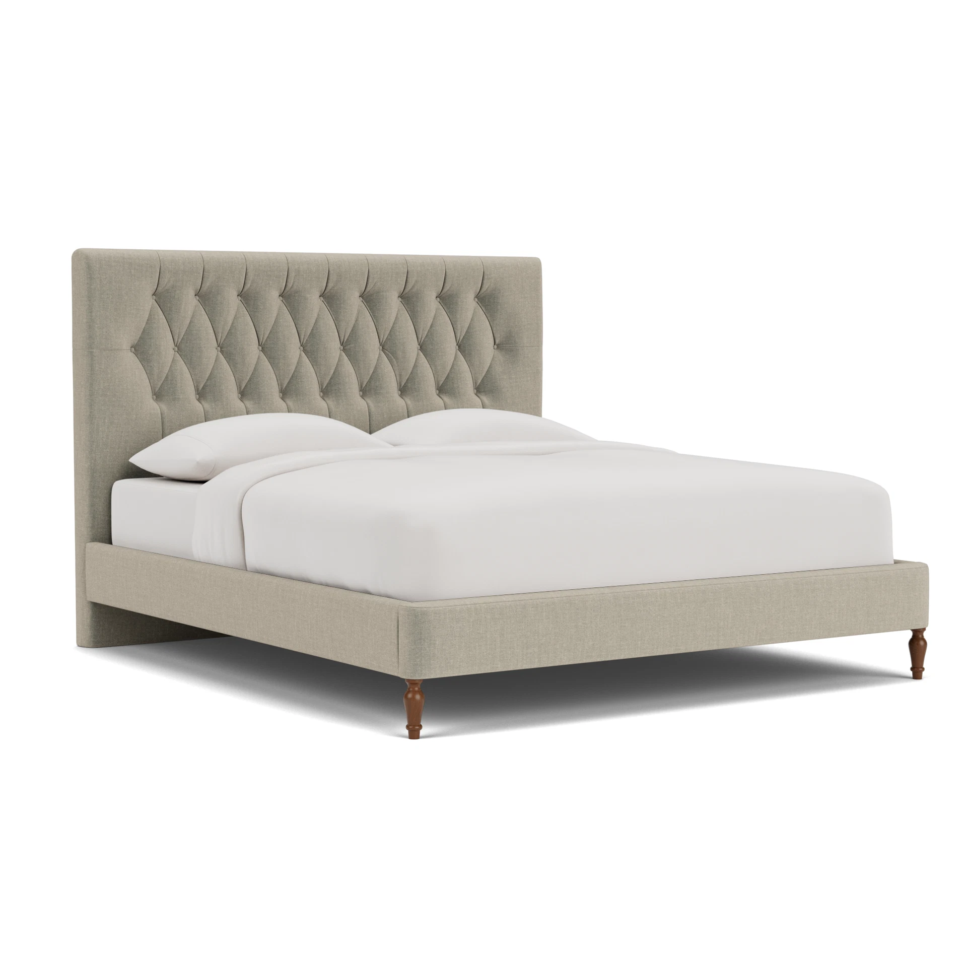 Calvert Super King Classic Bedstead in Eco Chenille - Natural