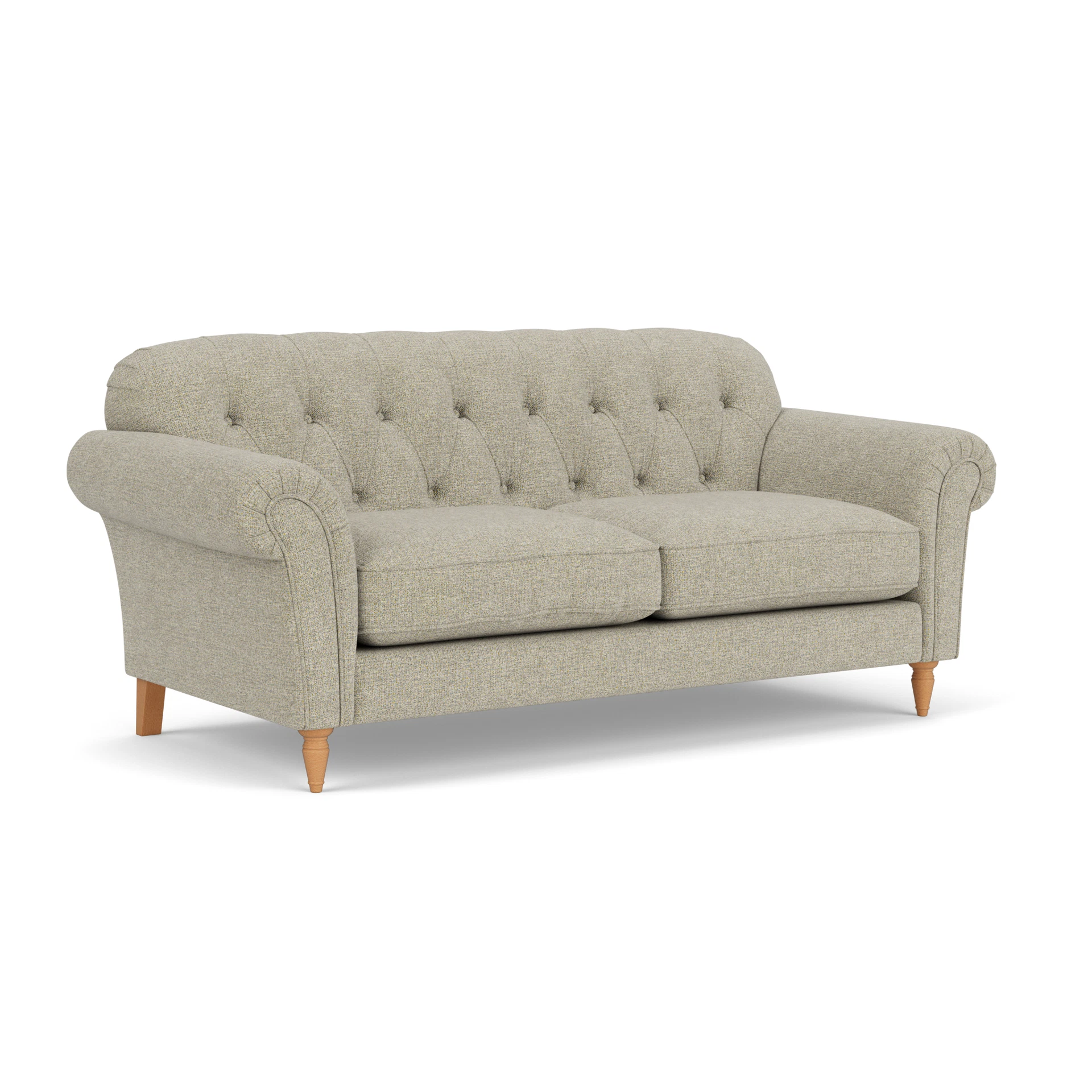 Chapman 3 Seater Sofa in Aquaclean Oxford - Lichen with Light legs