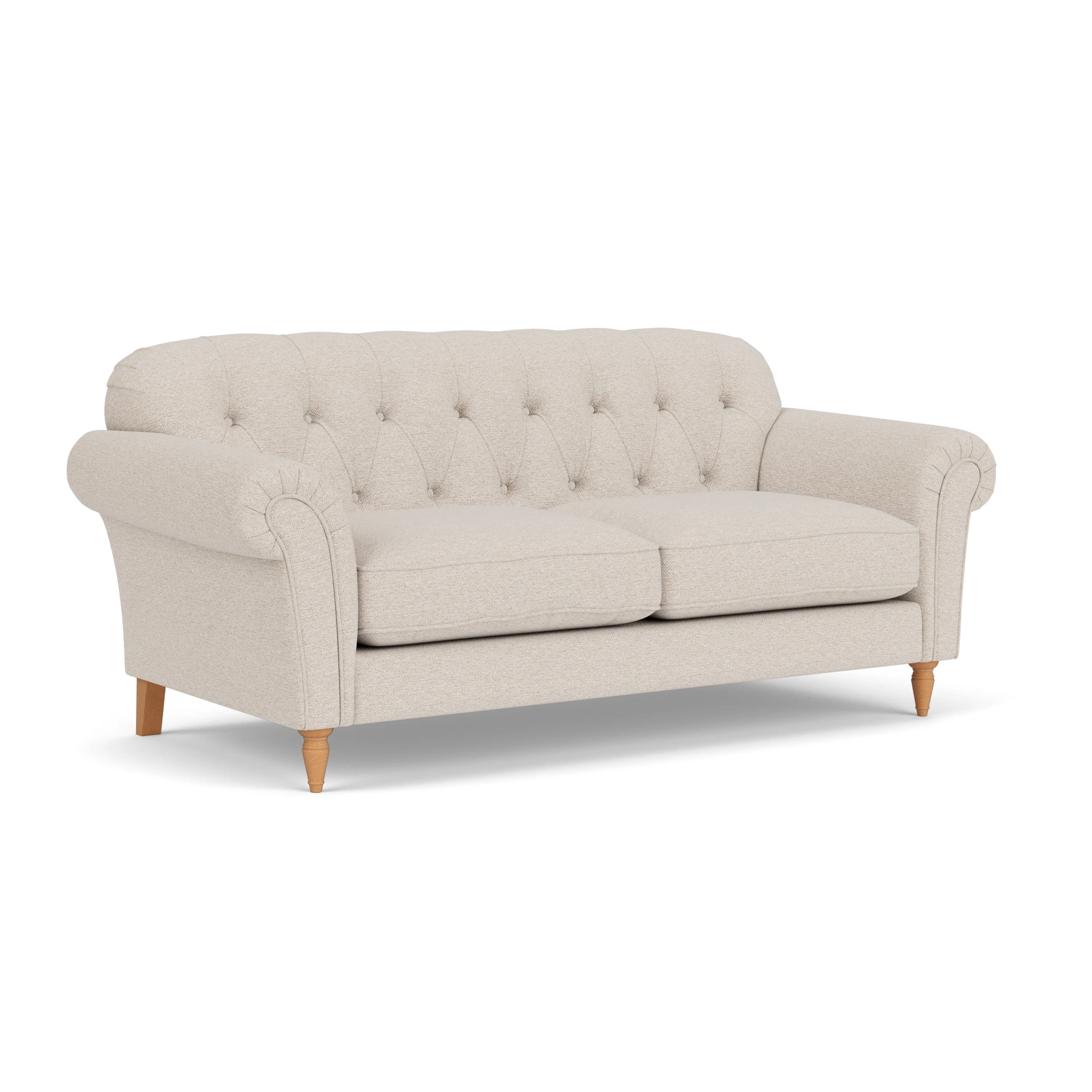 Chapman 3 Seater Sofa in House Weave - Natural with Light legs