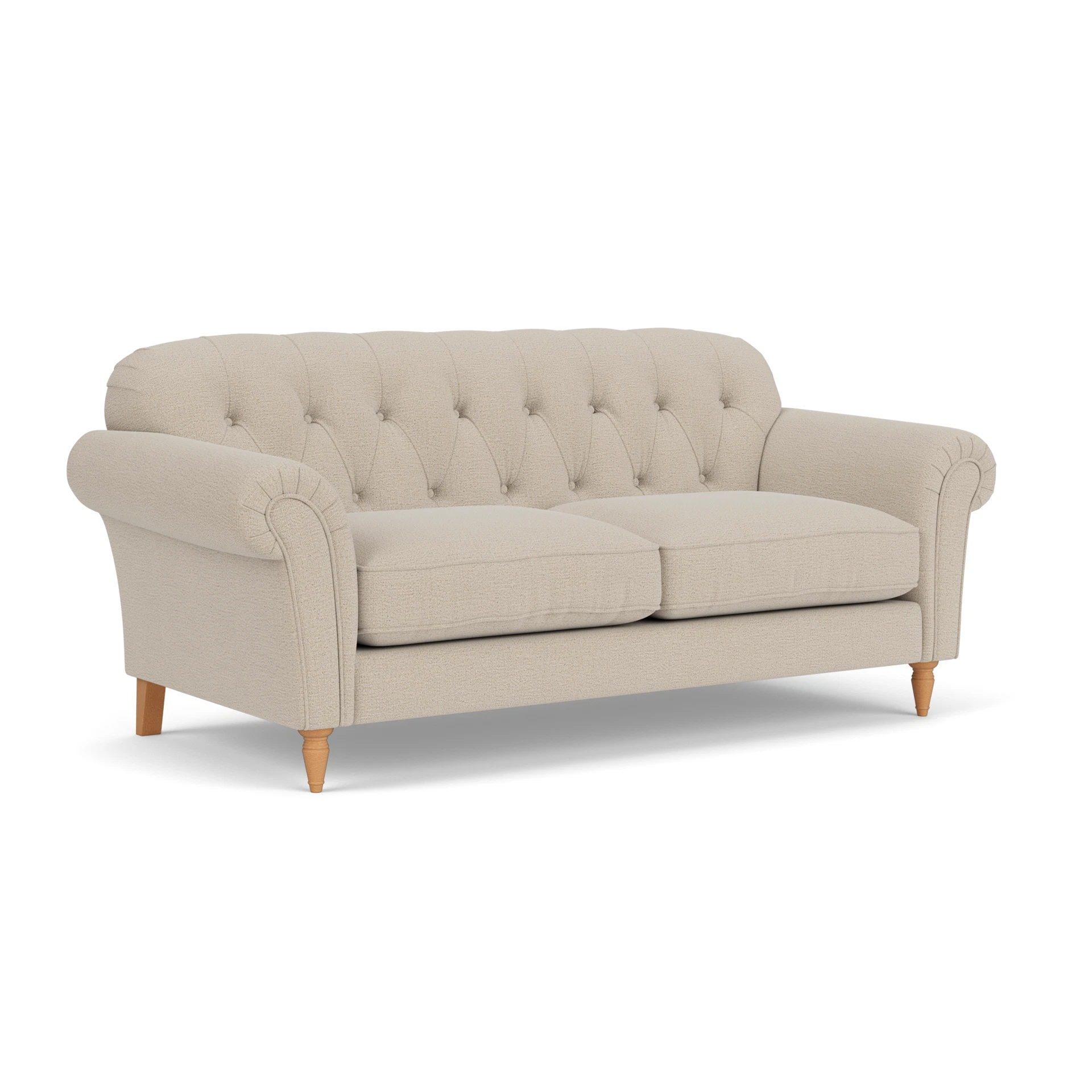 Chapman 3 Seater Sofa in Rustic Weave - Natural with Light legs