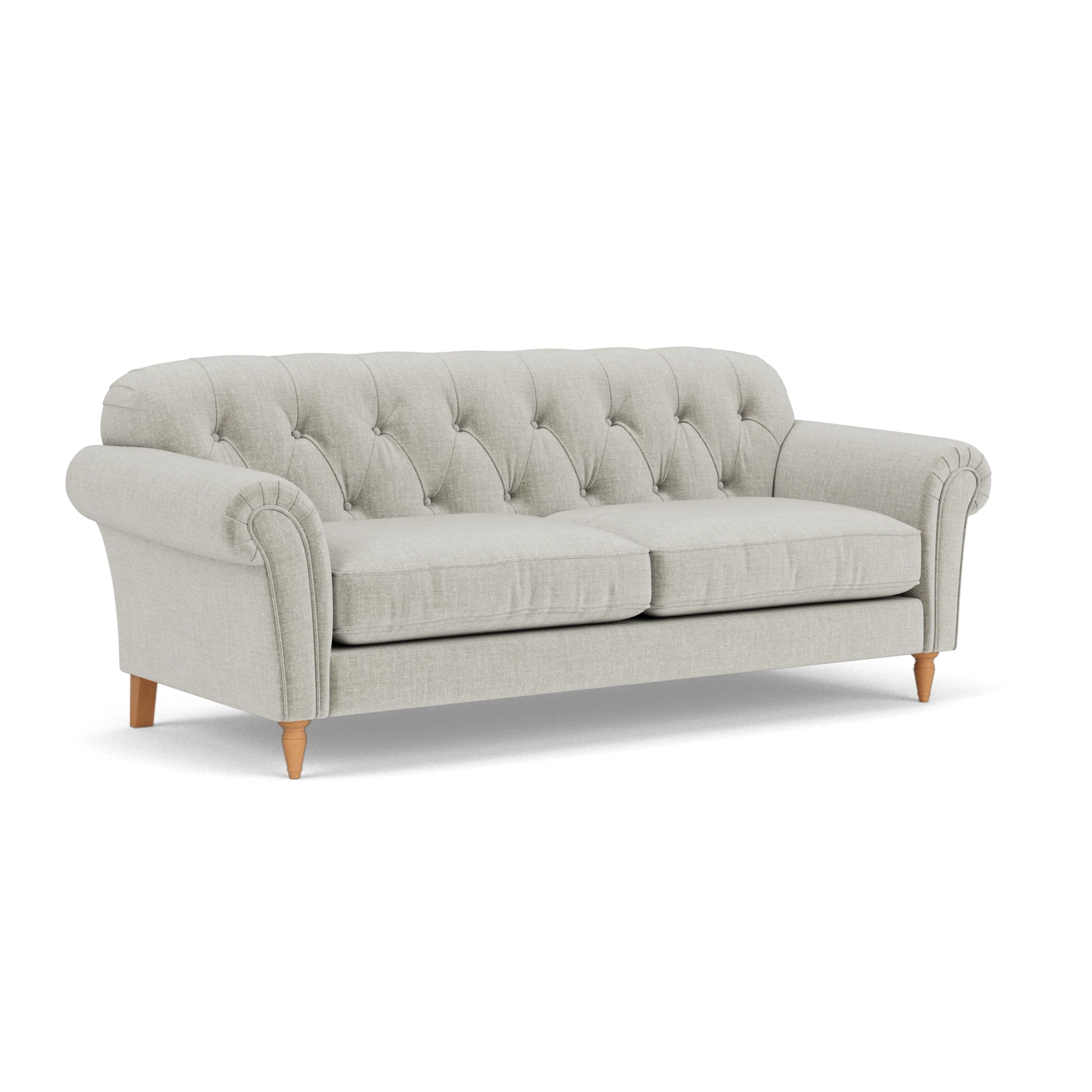 Chapman 4 Seater Sofa in Eco Chenille - Grey Mist with Light legs