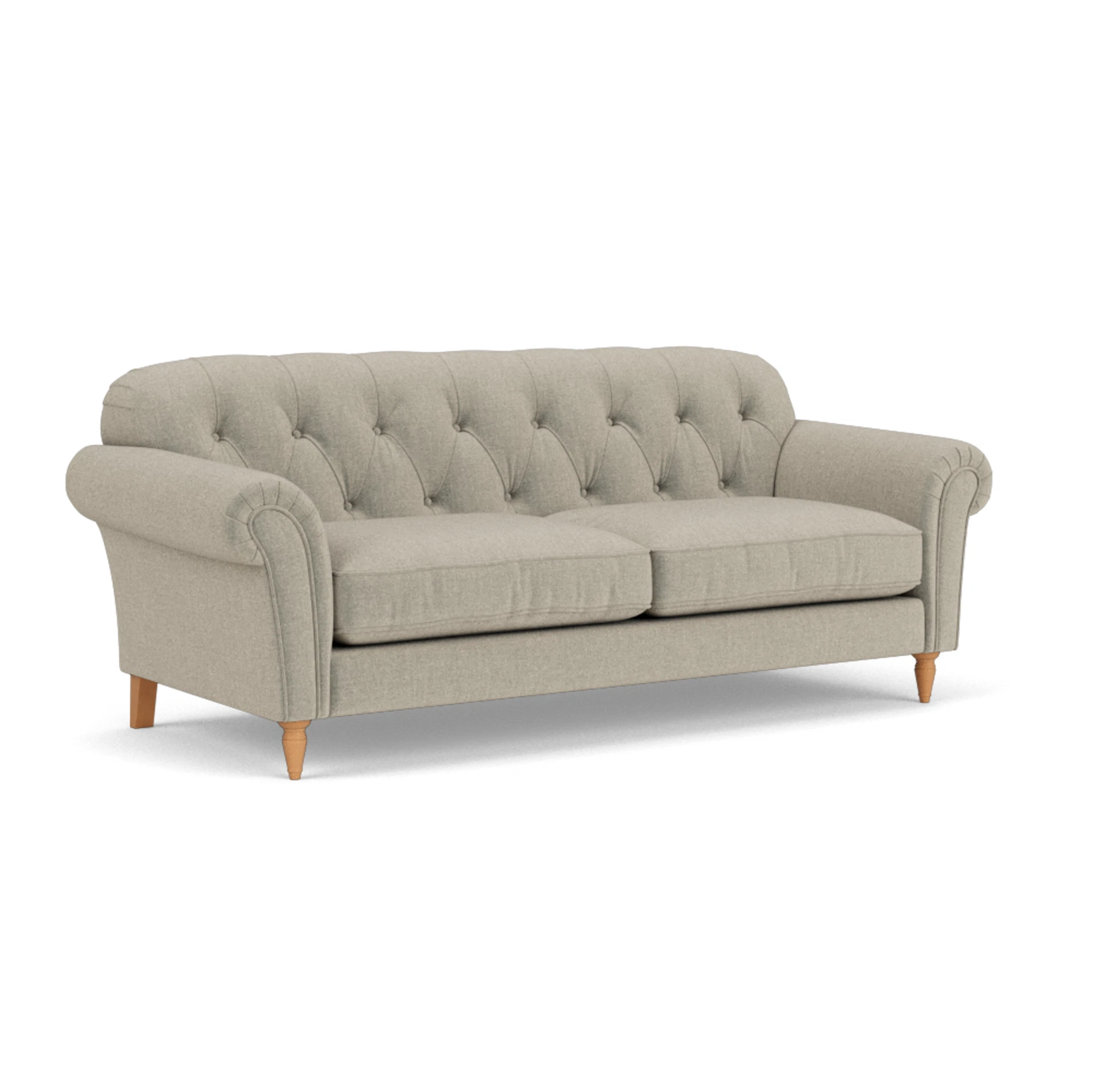 Chapman 4 Seater Sofa in Eco Chenille - Natural with Light legs