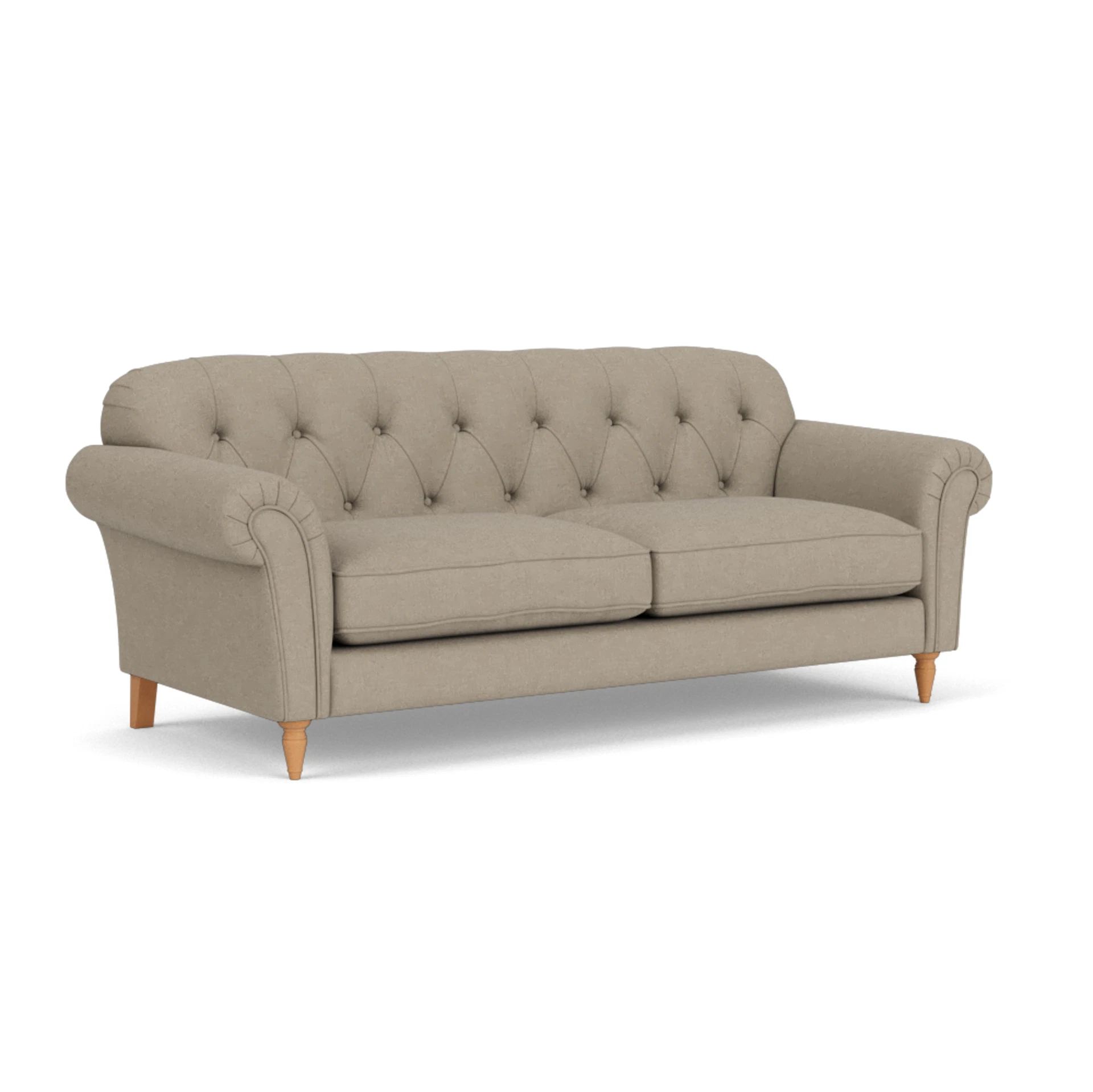 Chapman 4 Seater Sofa in House Linen Mix - Dove Grey with Light legs