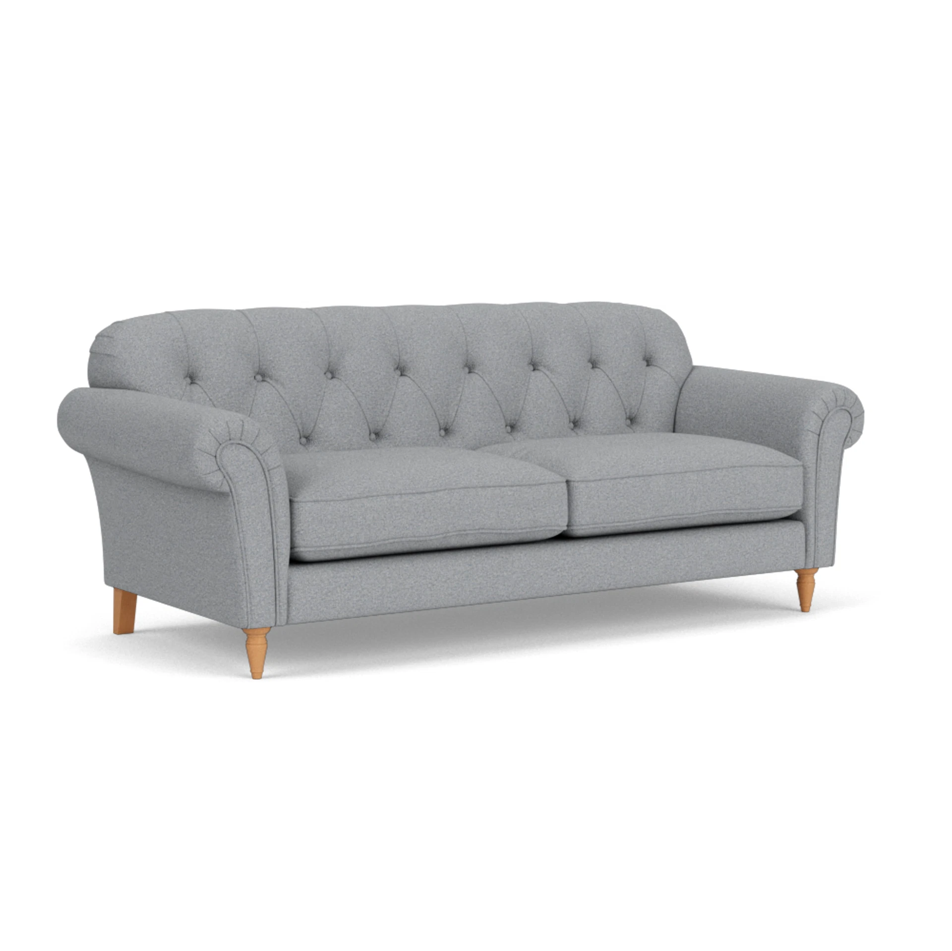 Chapman 4 Seater Sofa in House Weave - Blue Marl with Light legs