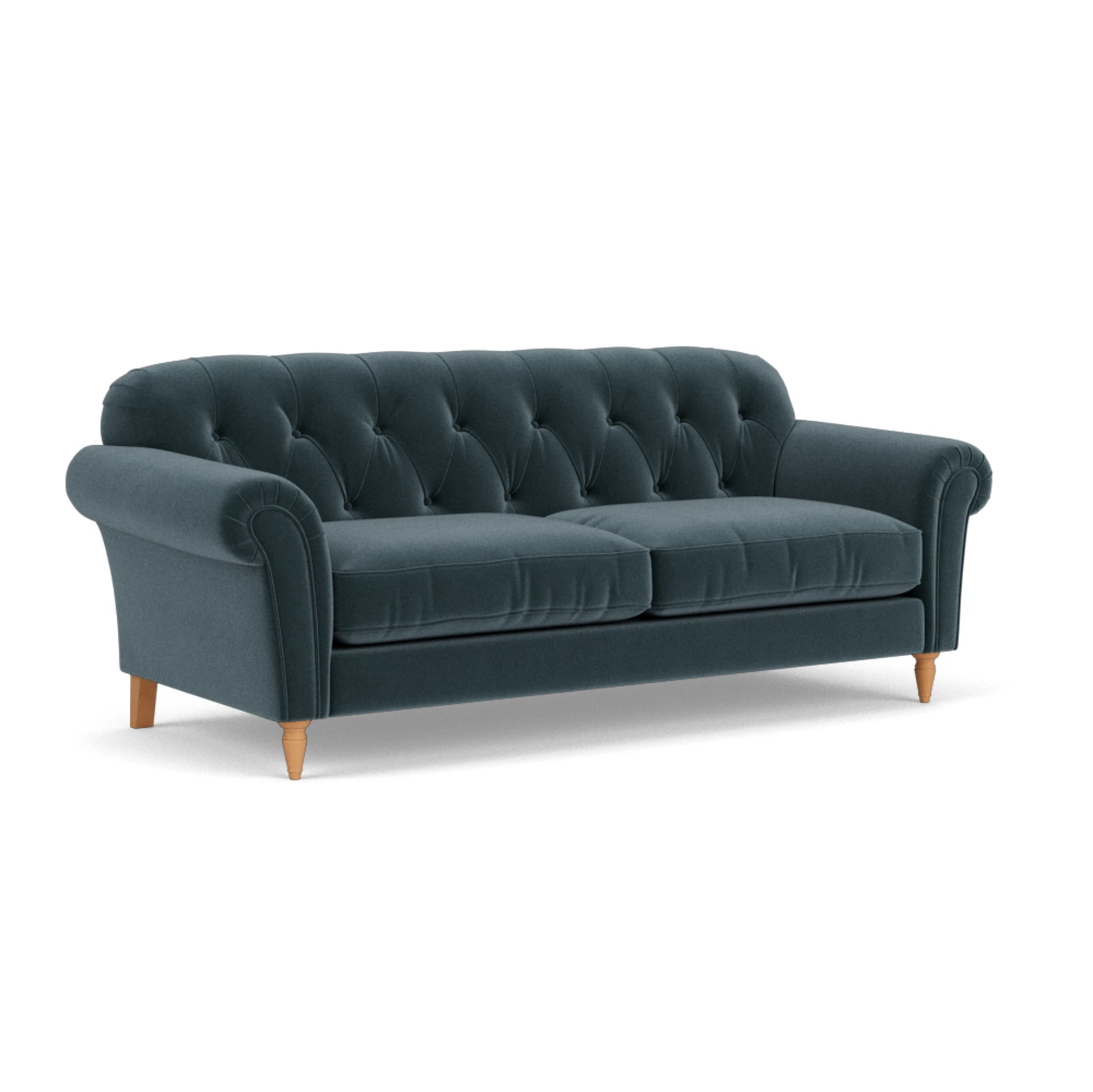 Chapman 4 Seater Sofa in Matt Velvet - Night Sky with Light legs