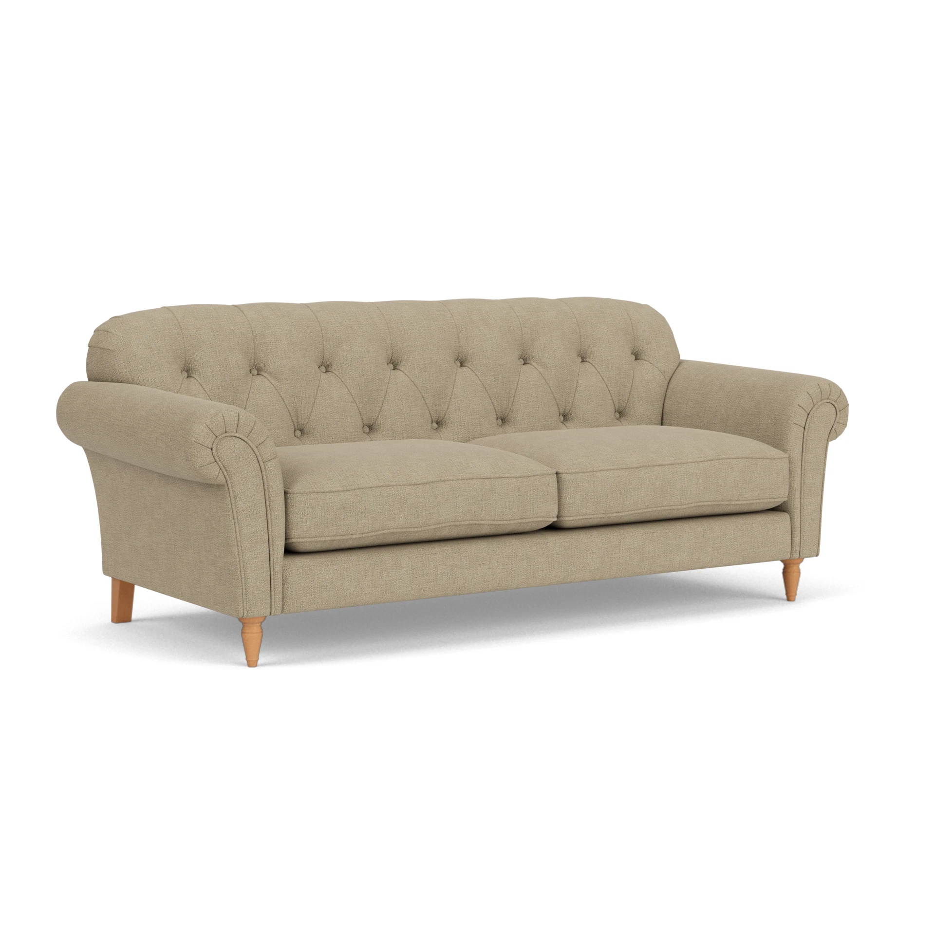 Chapman 4 Seater Sofa in Rustic Weave - Apple with Light legs