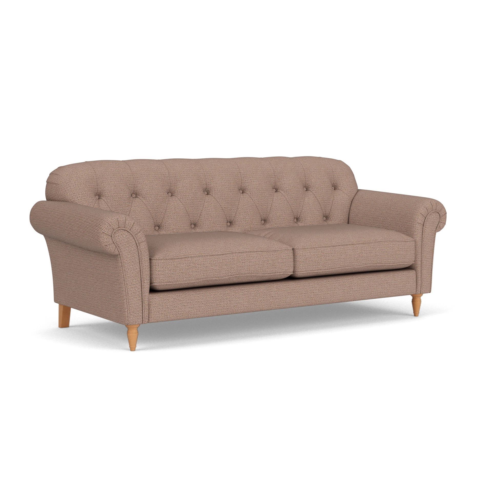 Chapman 4 Seater Sofa in Textured Weave - Autumn Mix with Light legs