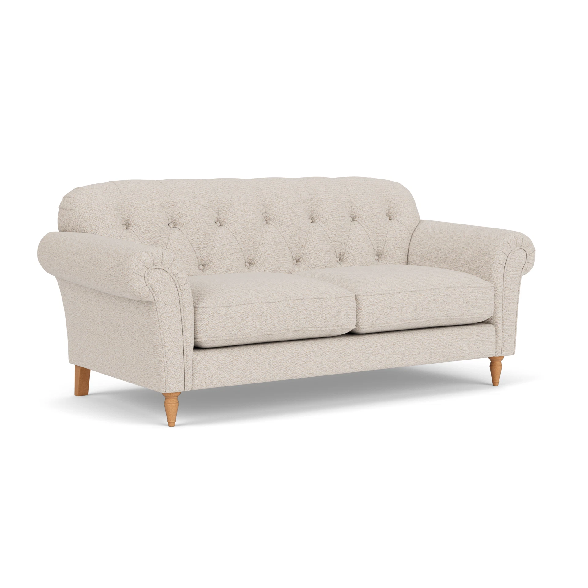 Chapman Large 2 Seater Sofa in House Weave - Natural with Light legs