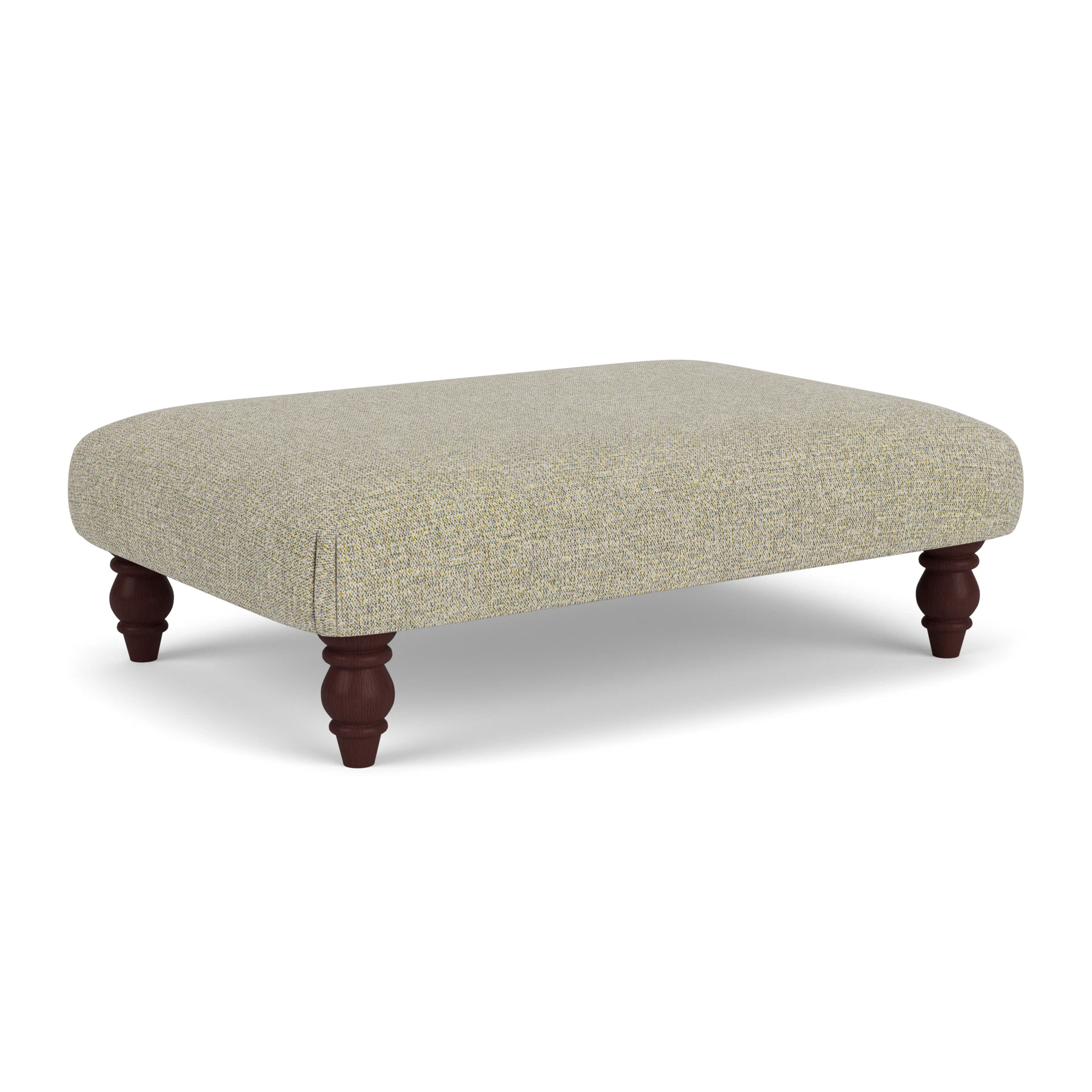 Clara Foot Stool in Aquaclean Oxford - Lichen with Light legs
