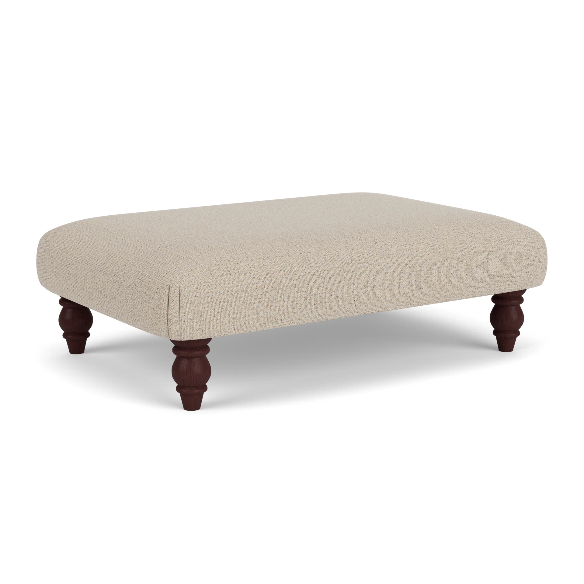 Clara Foot Stool in Rustic Weave - Natural with Light legs