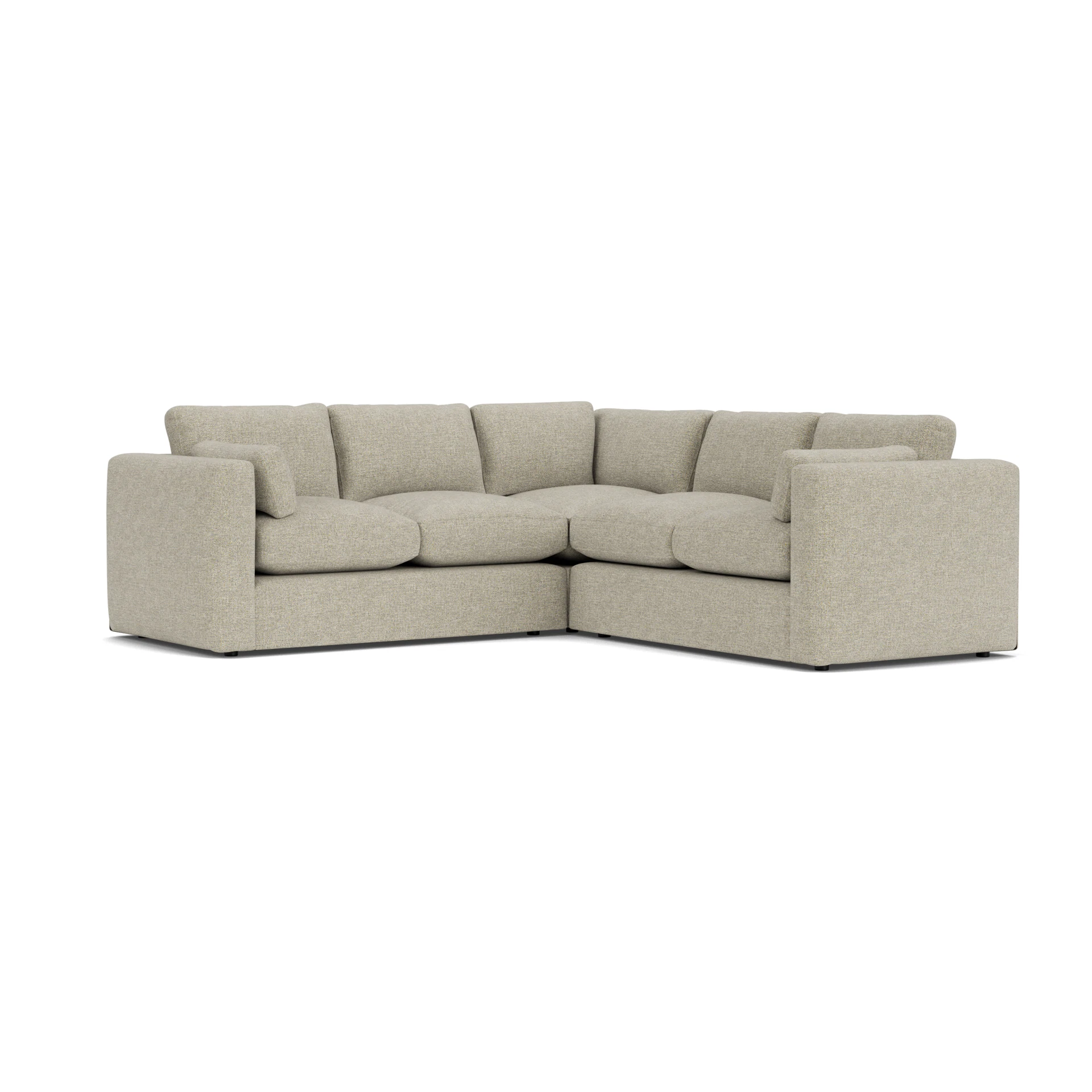 Clarke Compact Corner Sofa in Aquaclean Oxford - Lichen with undefined legs