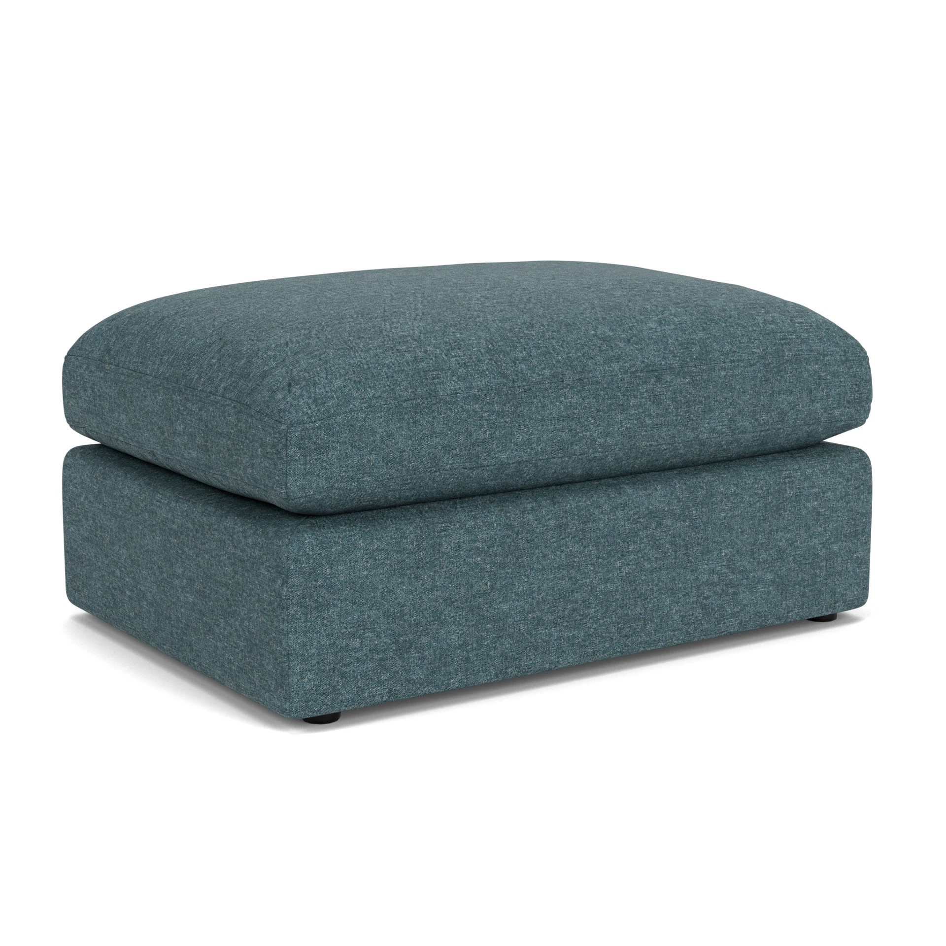 Clarke Large Foot Stool in Aquaclean Oxford - Lake Marl with undefined legs
