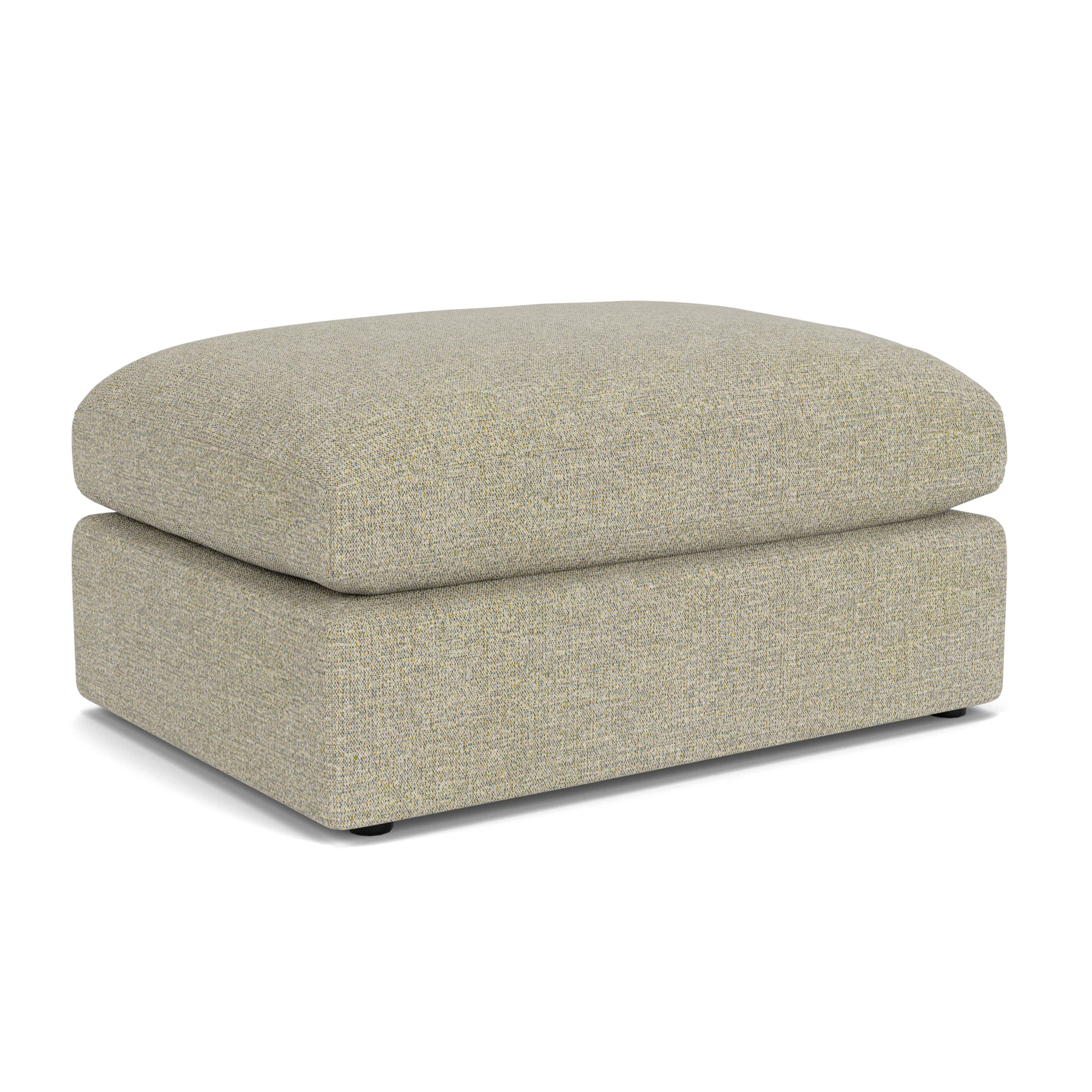 Clarke Large Foot Stool in Aquaclean Oxford - Lichen with undefined legs