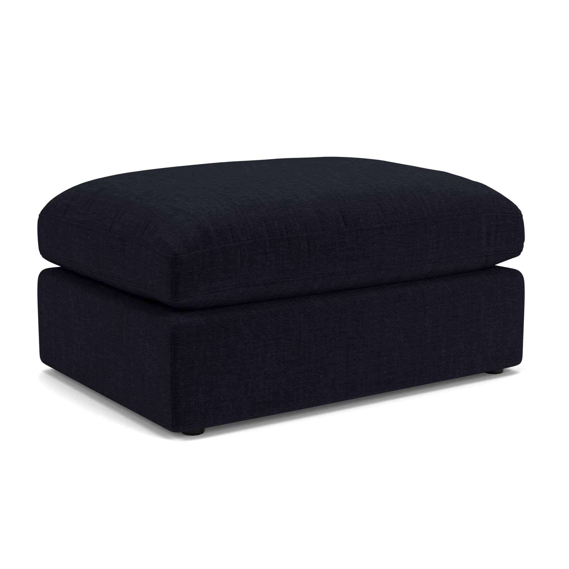 Clarke Large Foot Stool in Eco Chenille - Ink with undefined legs