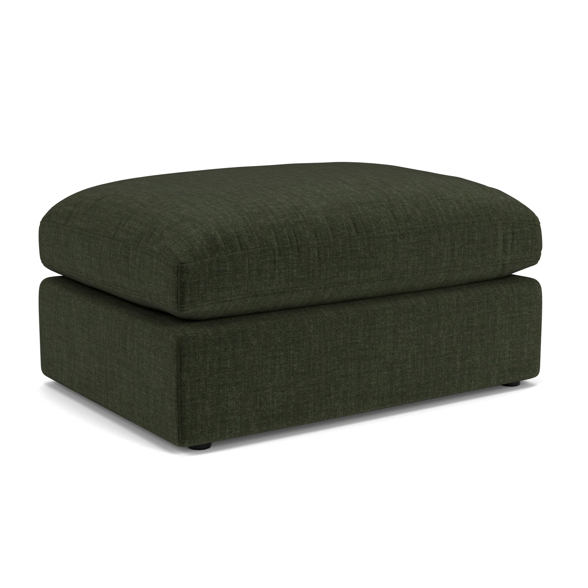 Clarke Large Foot Stool in Eco Chenille - Moss with undefined legs