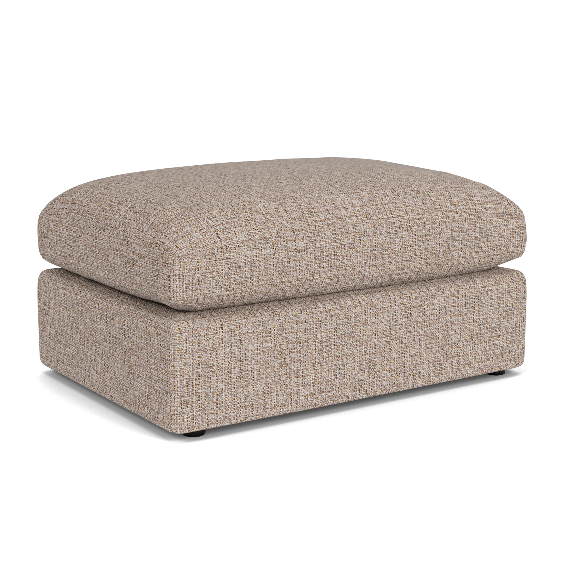 Clarke Large Foot Stool in Textured Weave - Natural Mix