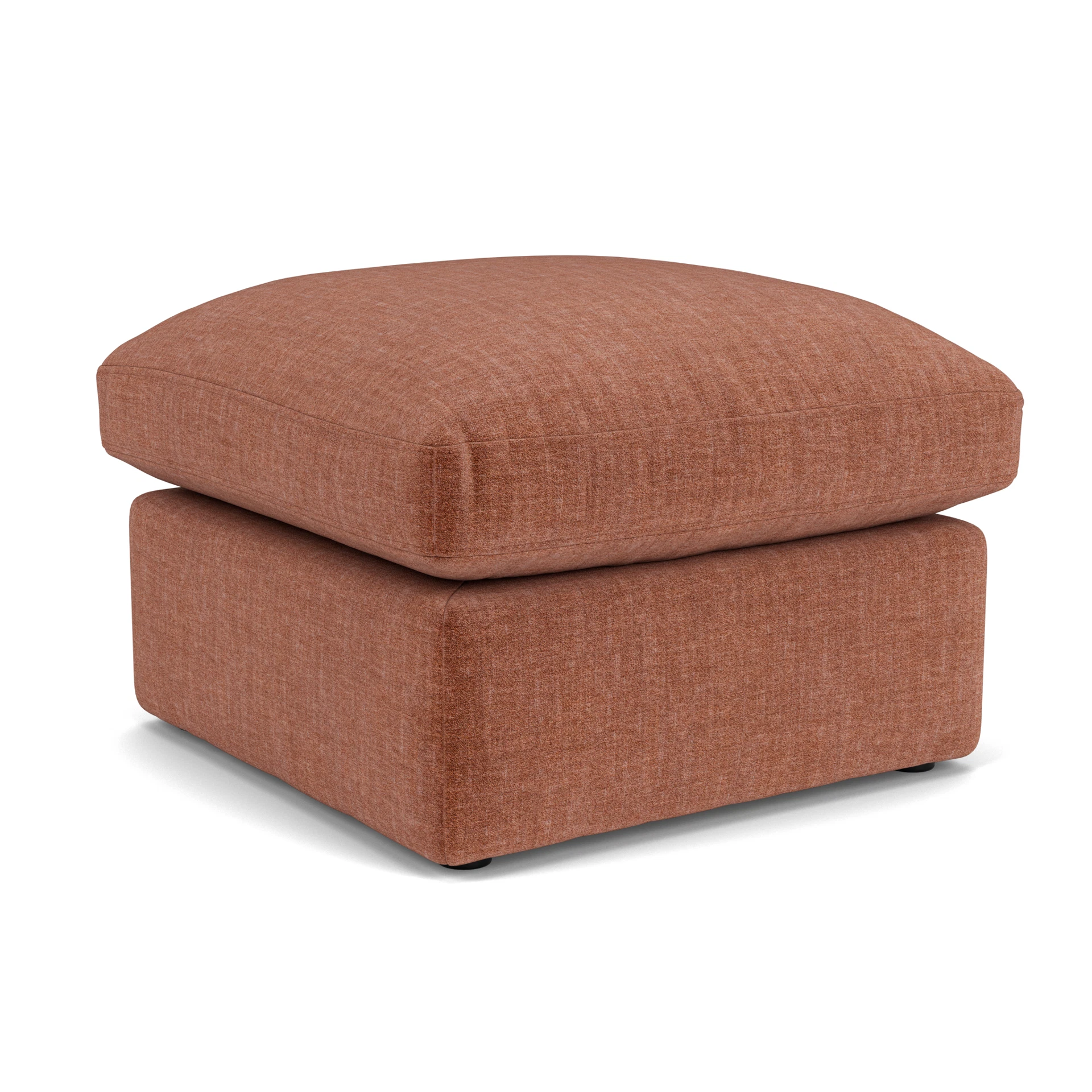 Clarke Small Foot Stool in Eco Chenille - Cinnamon