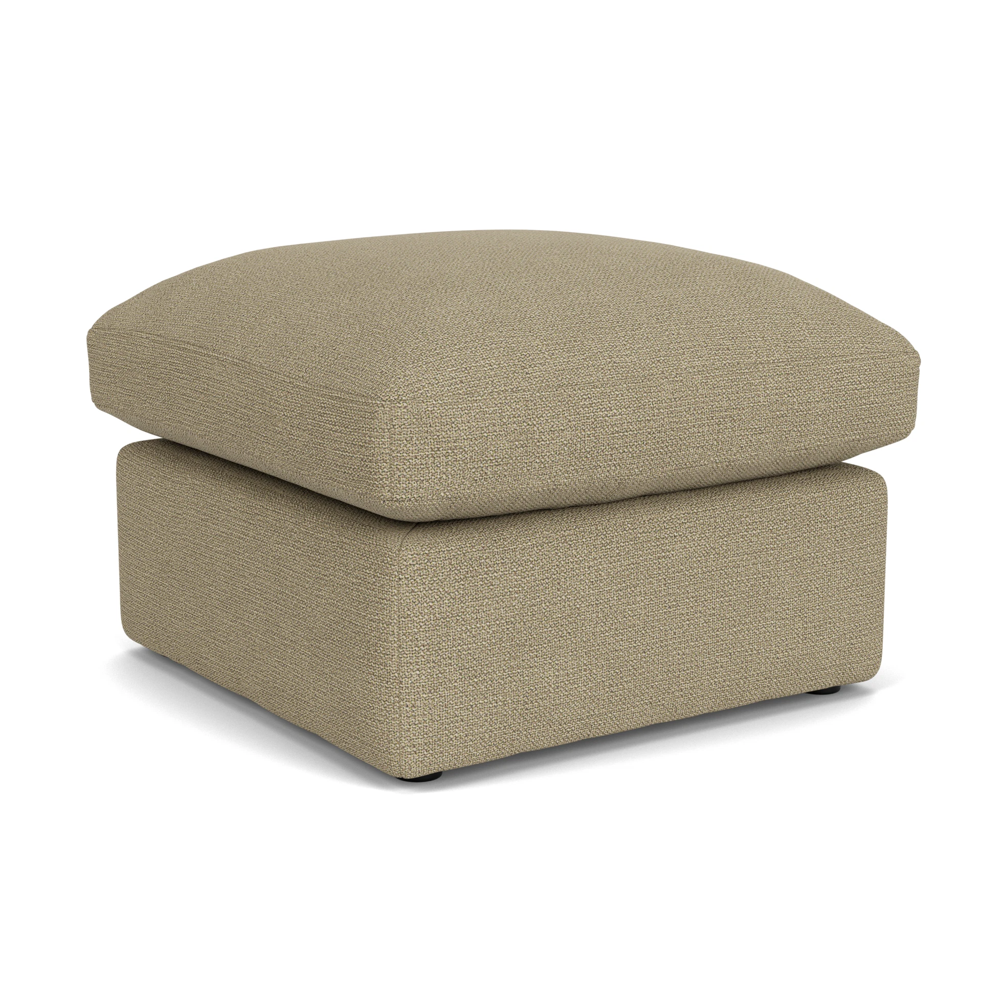 Clarke Small Foot Stool in House Weave - Green Marl with undefined legs