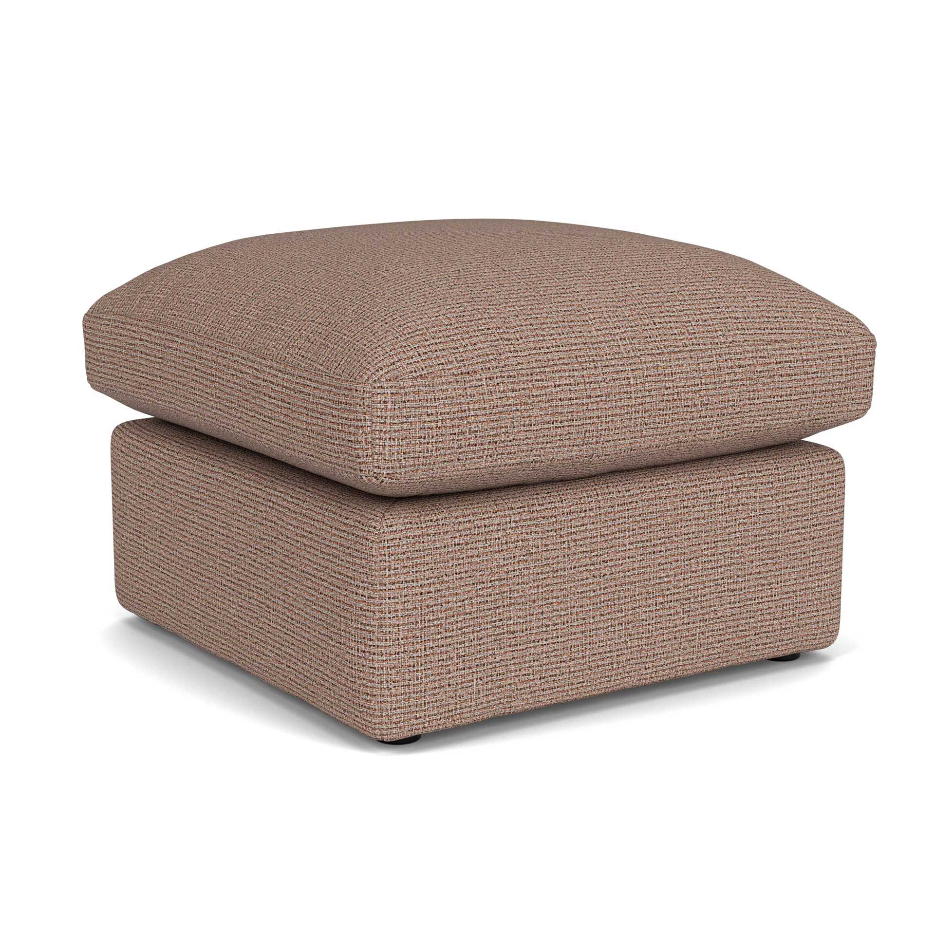 Clarke Small Foot Stool in Textured Weave - Autumn Mix