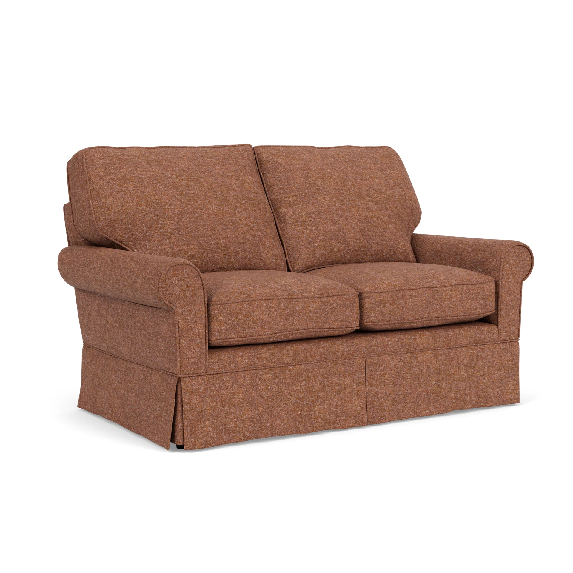 Dawson 2 Seater Sofa in Aquaclean Oxford - Brick Marl with undefined legs