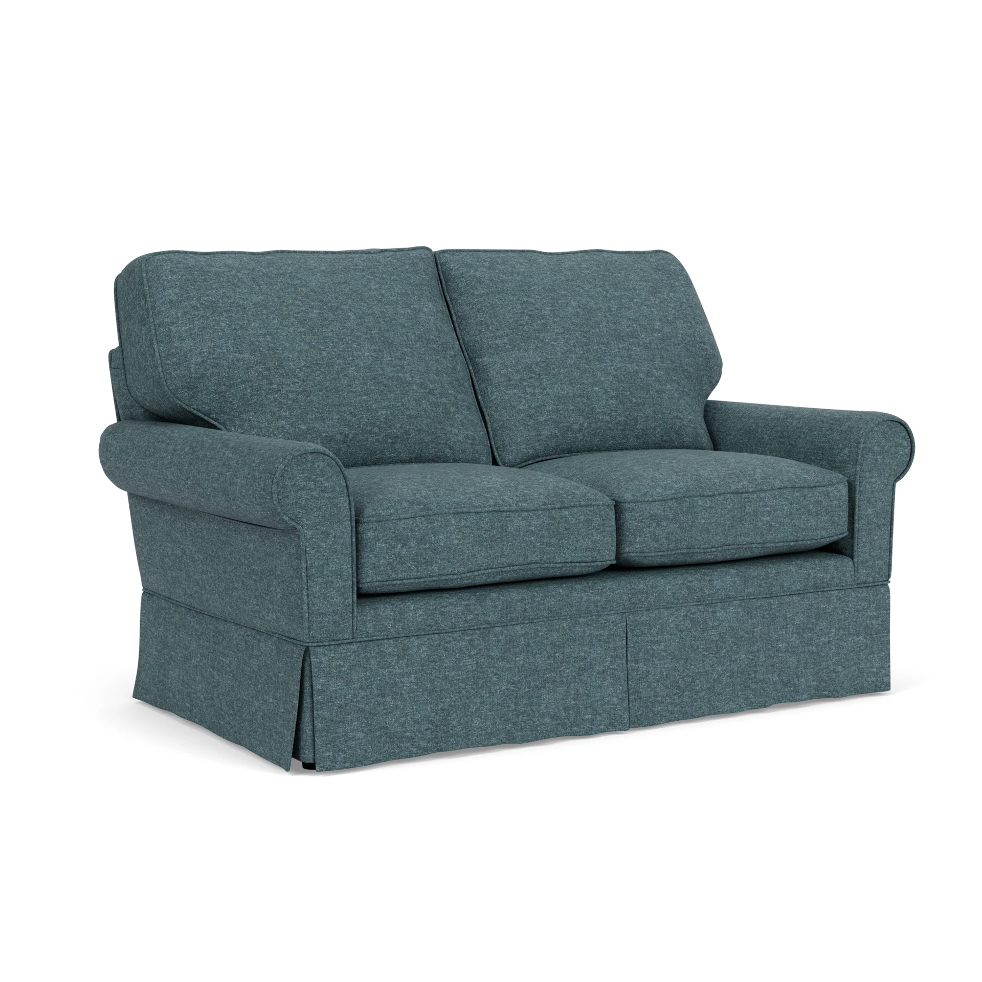 Dawson 2 Seater Sofa in Aquaclean Oxford - Lake Marl with undefined legs