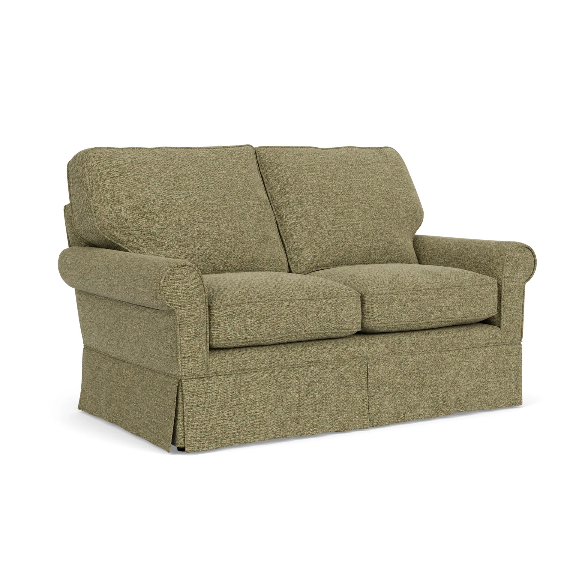 Dawson 2 Seater Sofa in Aquaclean Oxford - Sage with undefined legs