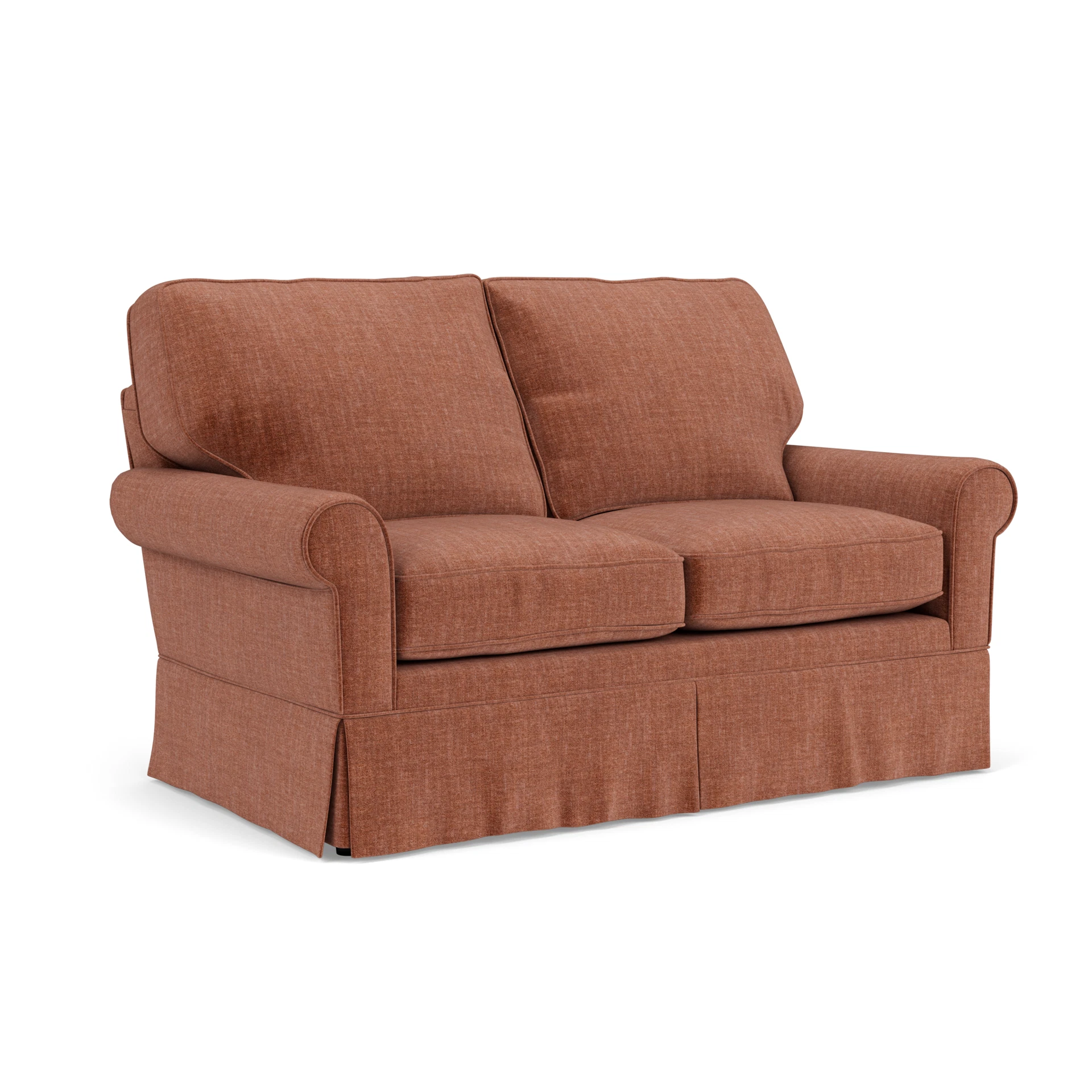 Dawson 2 Seater Sofa in Eco Chenille - Cinnamon with undefined legs