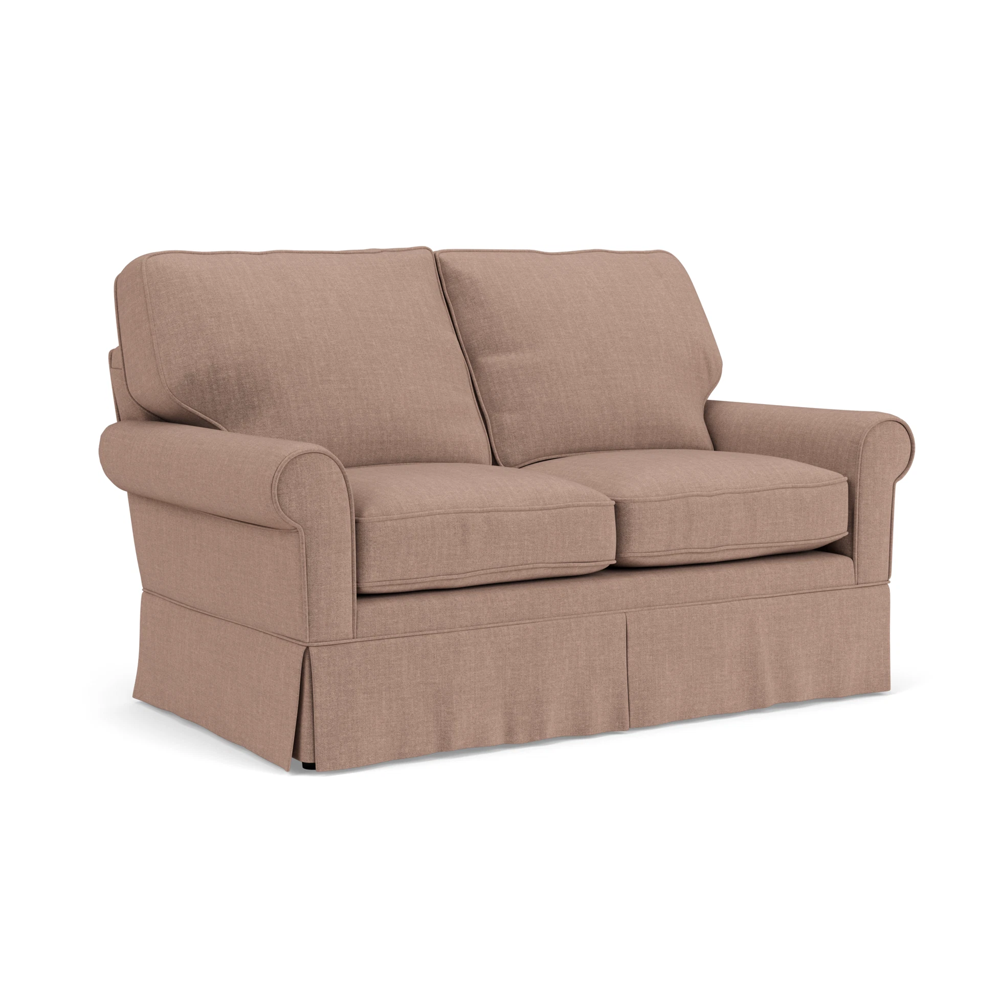 Dawson 2 Seater Sofa in Eco Chenille - Dusky Rose with undefined legs