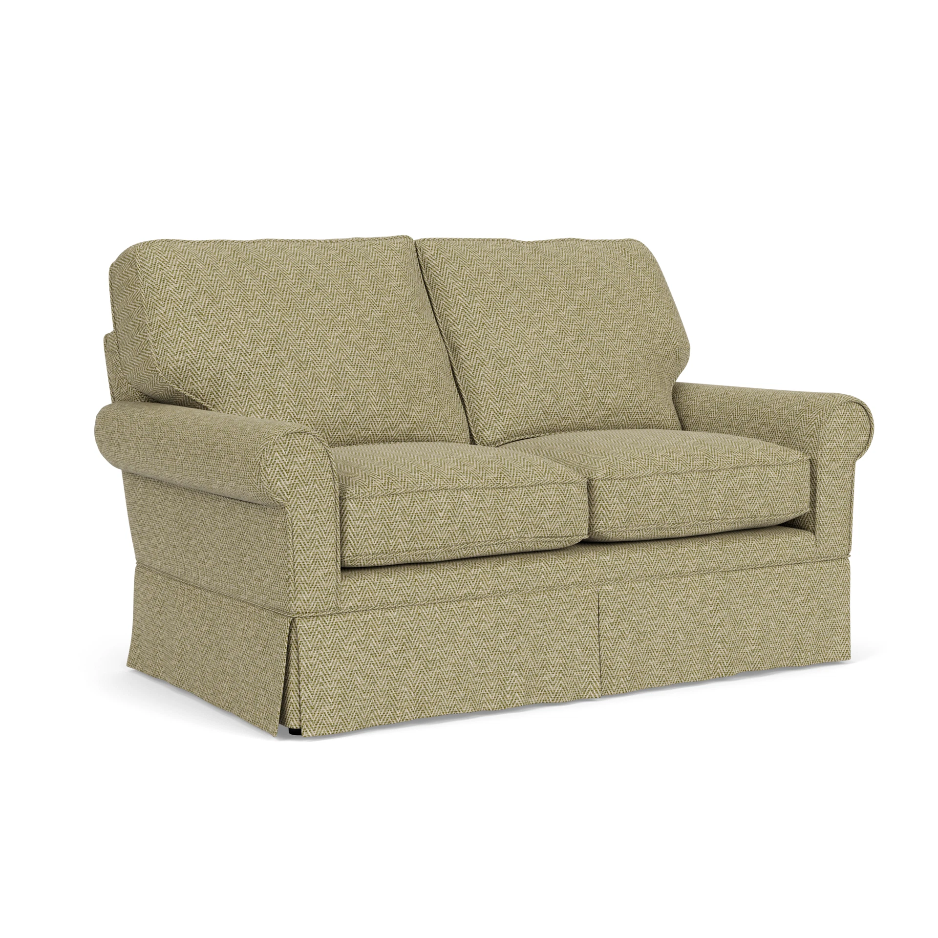 Dawson 2 Seater Sofa in Herringbone Weave - Apple with undefined legs