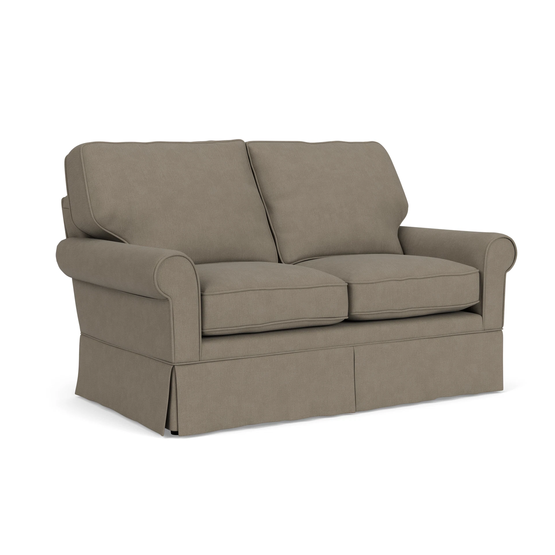 Dawson 2 Seater Sofa in House Linen Mix - Mid Grey with undefined legs