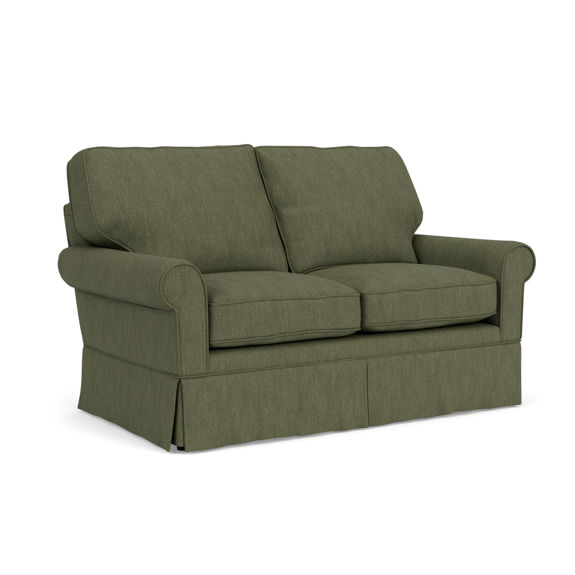 Dawson 2 Seater Sofa in Luxury Italian Linen - Fern with undefined legs
